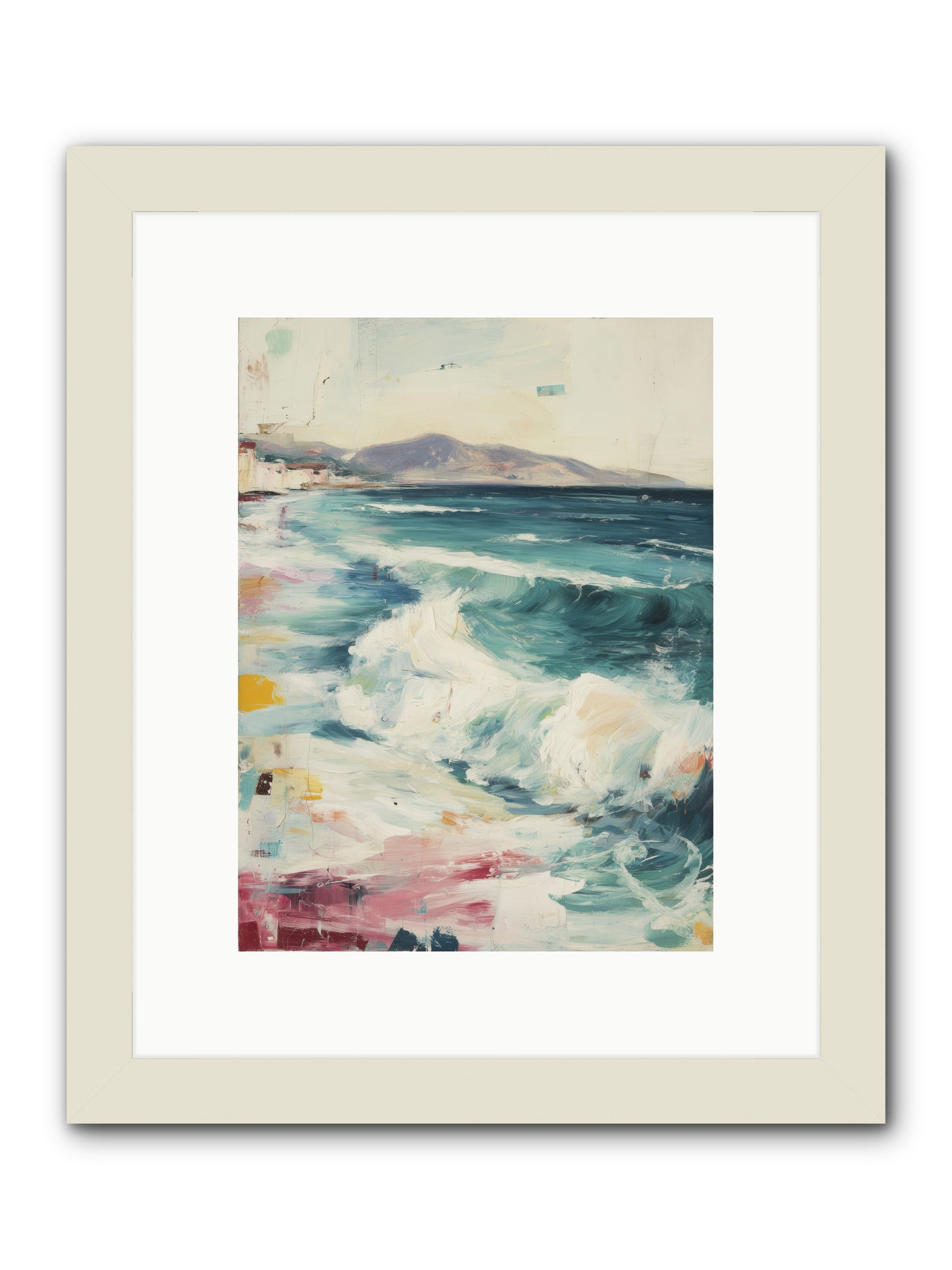 Steps in Moving Air -- Framed Print - White 9x12