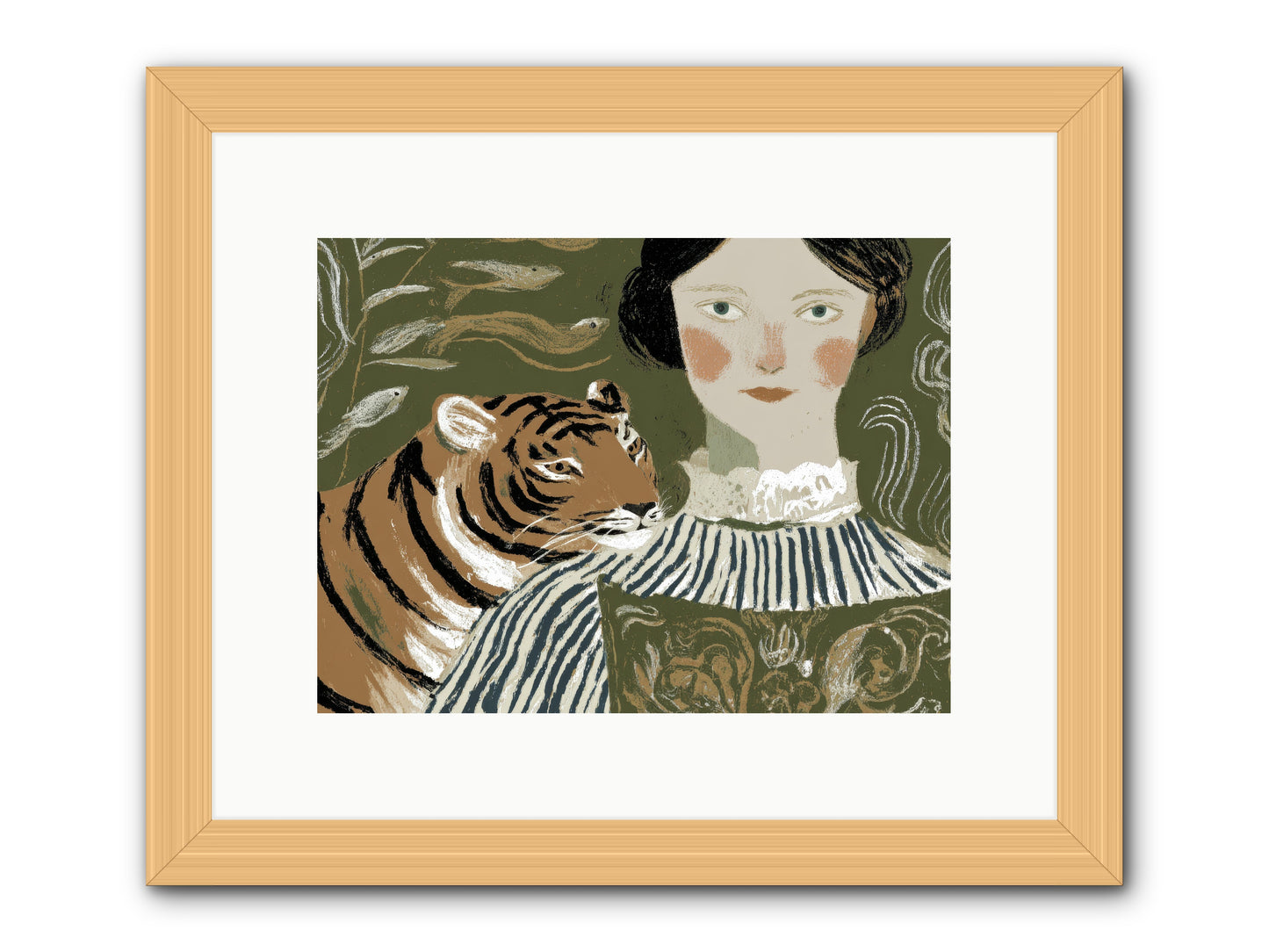 Still Waters -- Framed Print - Natural 12x9