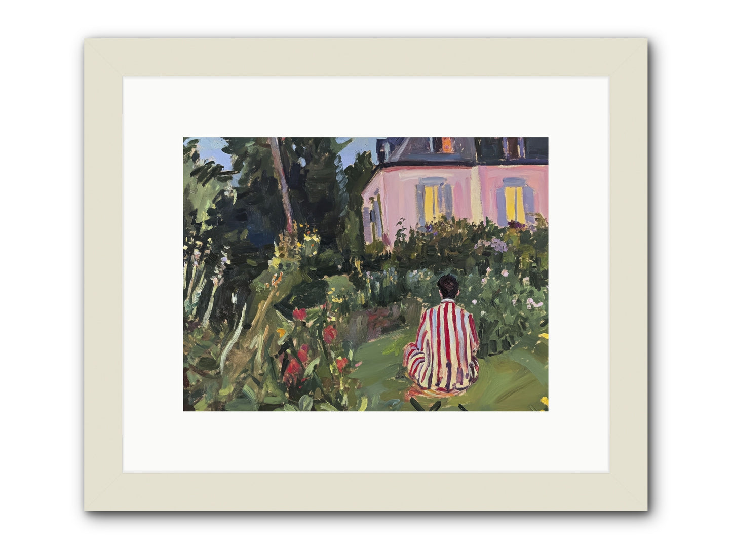 Stillness Becomes Sanctuary -- Framed Print - White 12x9