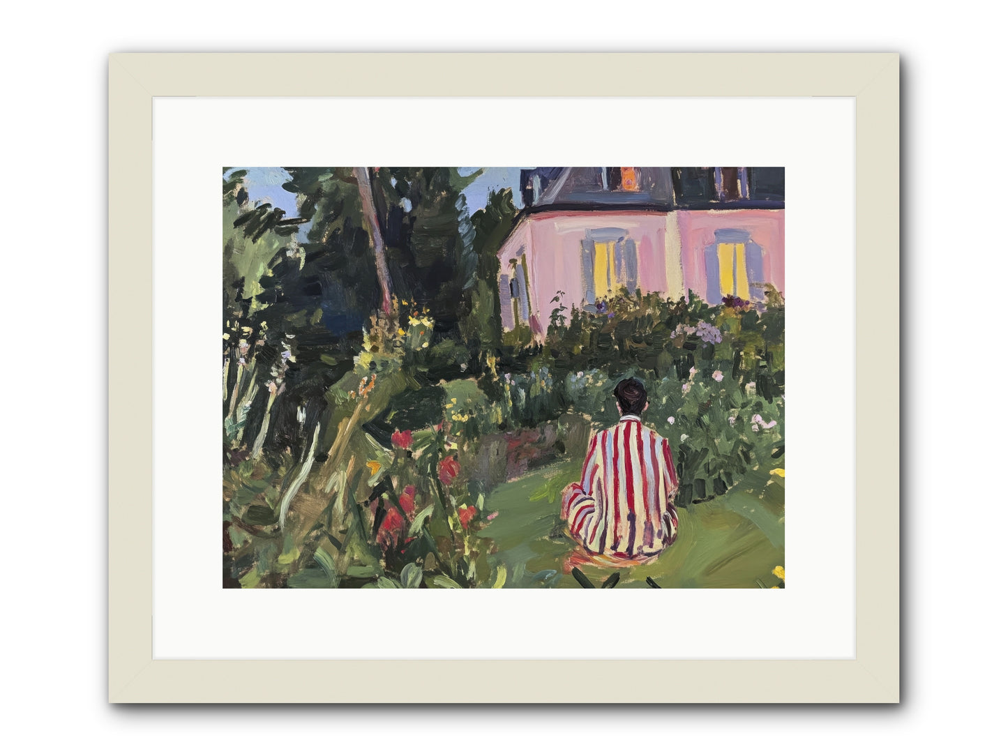 Stillness Becomes Sanctuary -- Framed Print - White 16x12