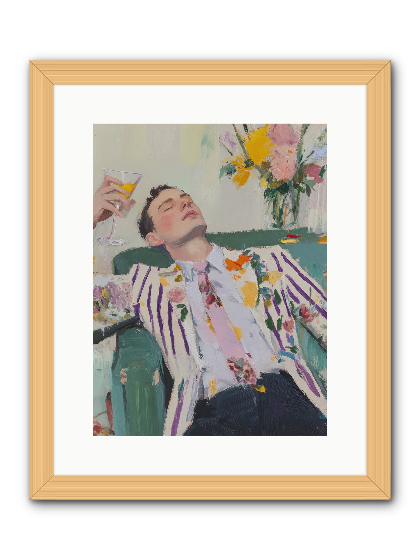 Stolen Slumber -- Framed Print - Natural 12x16