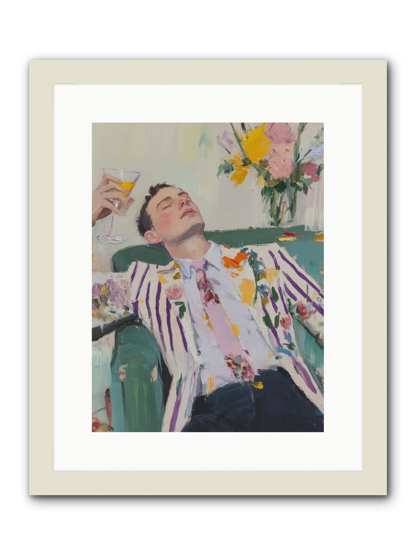 Stolen Slumber -- Framed Print - White 12x16