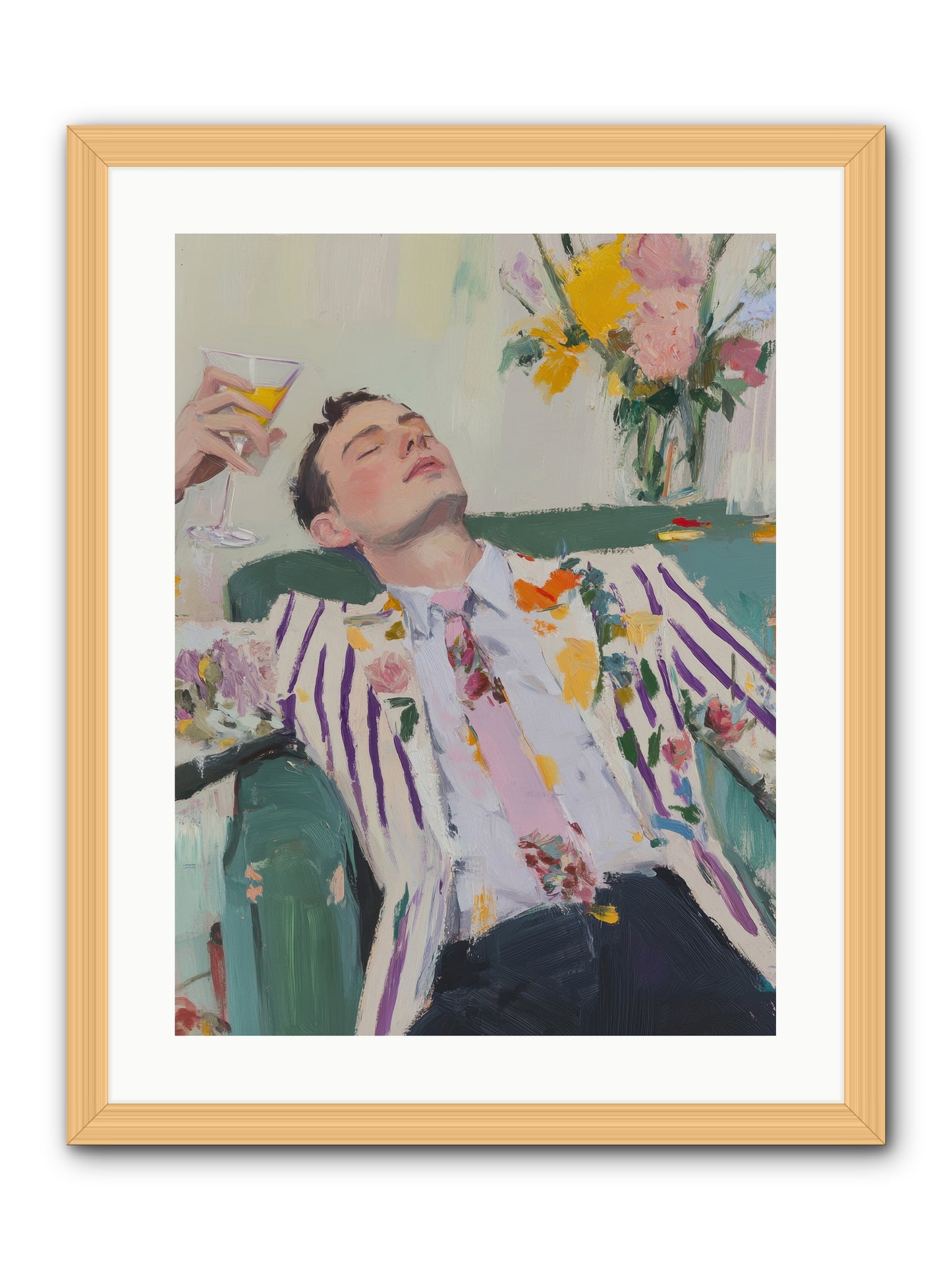 Stolen Slumber -- Framed Print - Natural 18x24