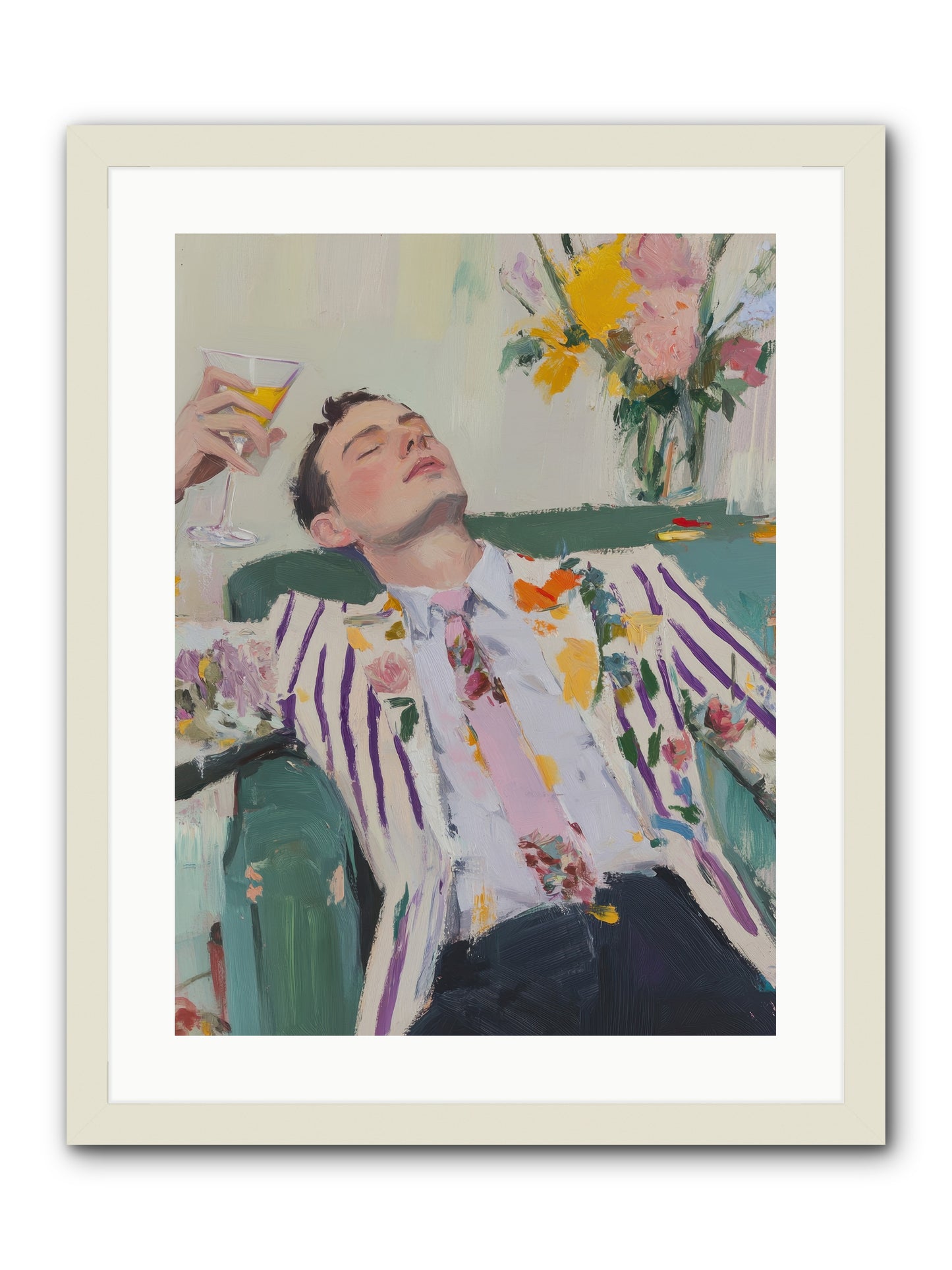 Stolen Slumber -- Framed Print - White 18x24
