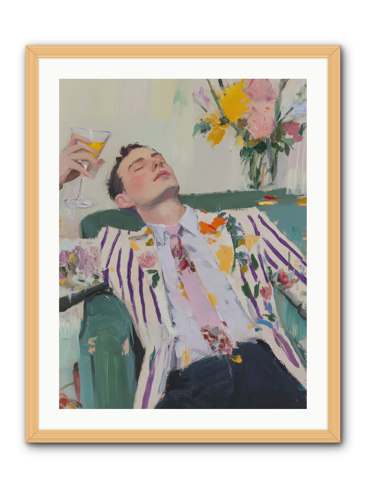 Stolen Slumber -- Framed Print - Natural 24x32