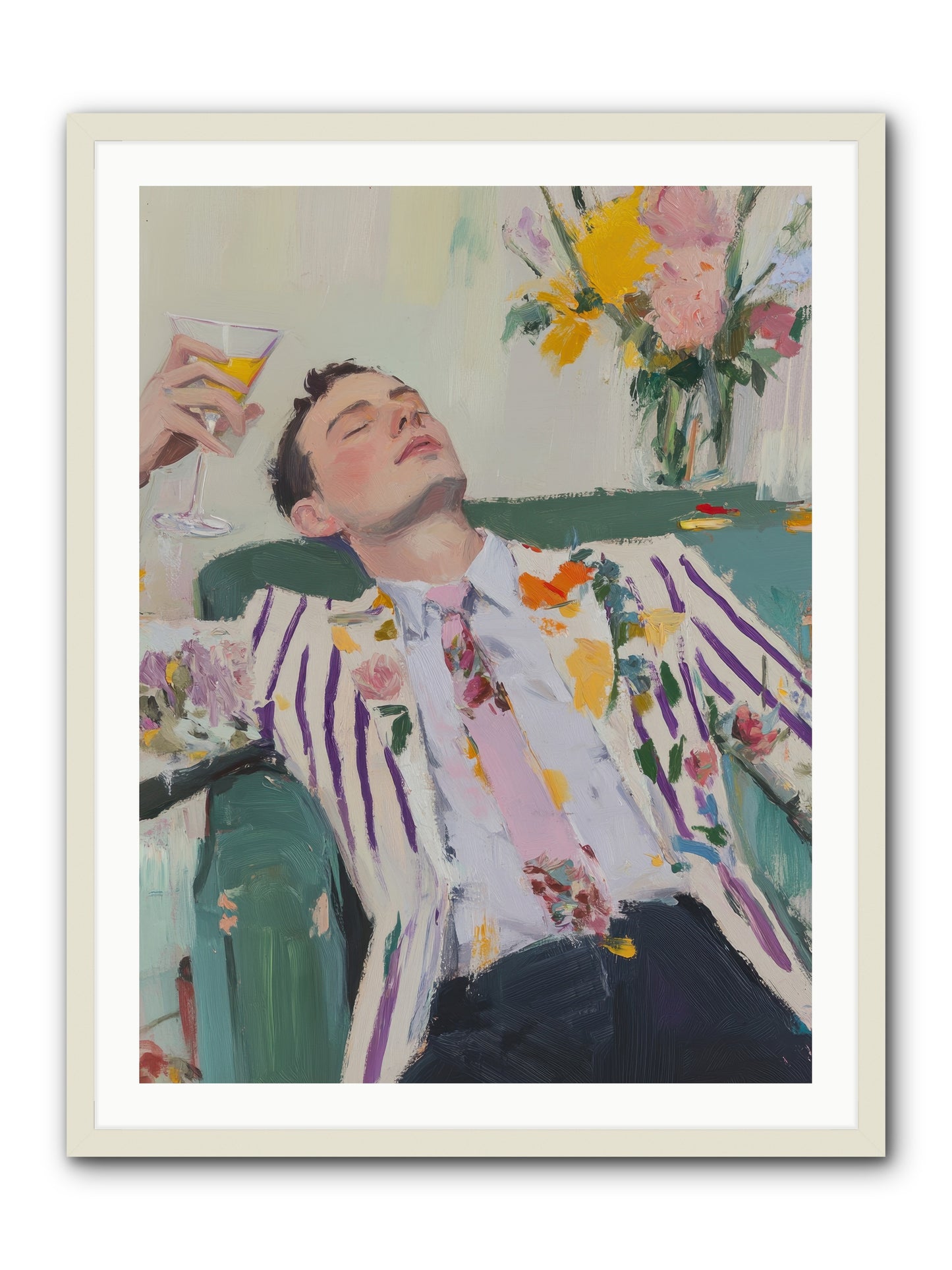 Stolen Slumber -- Framed Print - White 30x40