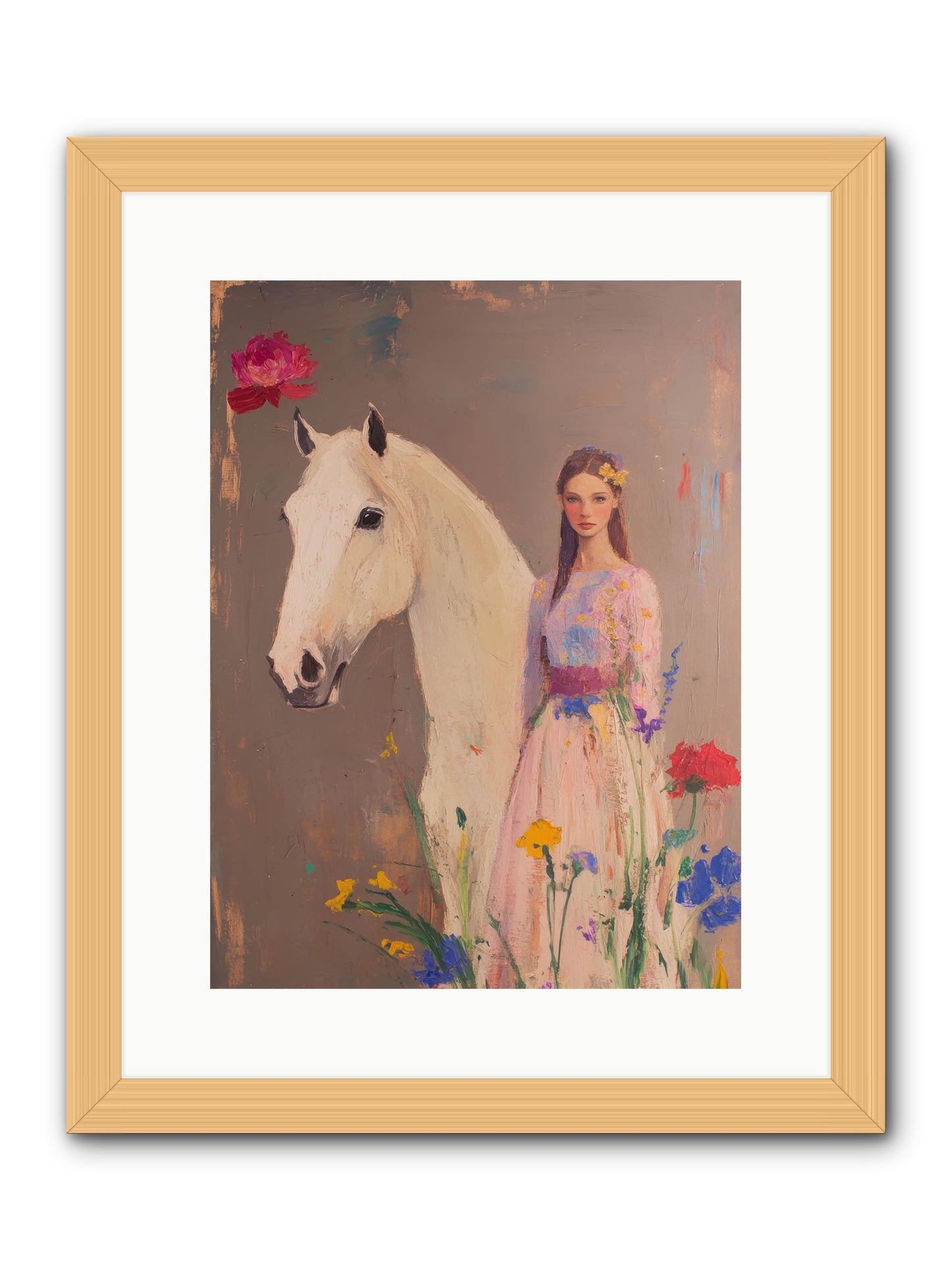Stone Meadow -- Framed Print - Natural 12x16