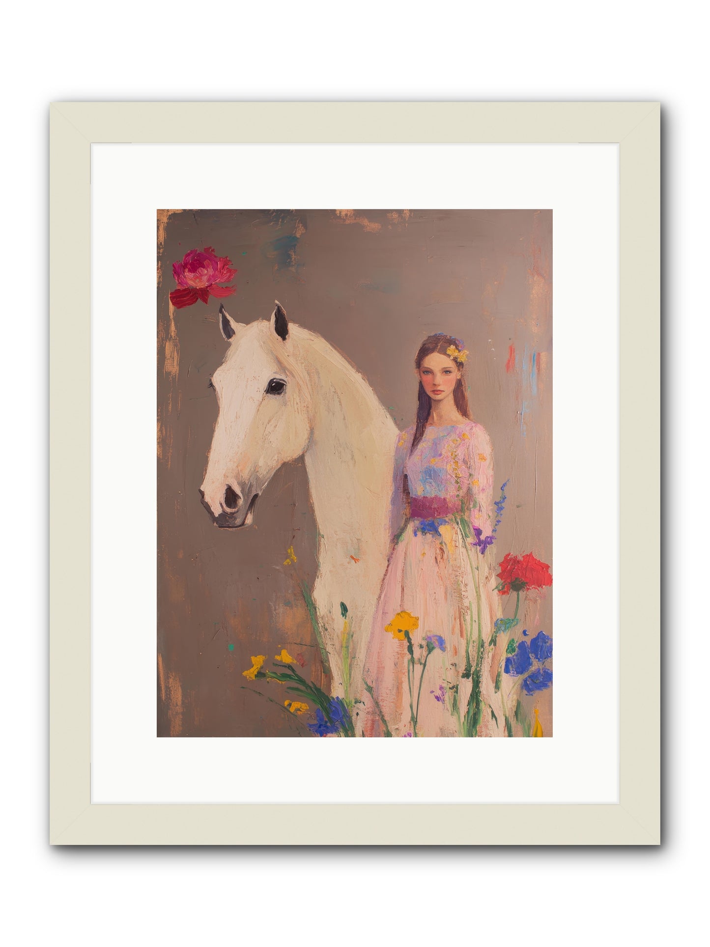 Stone Meadow -- Framed Print - White 12x16