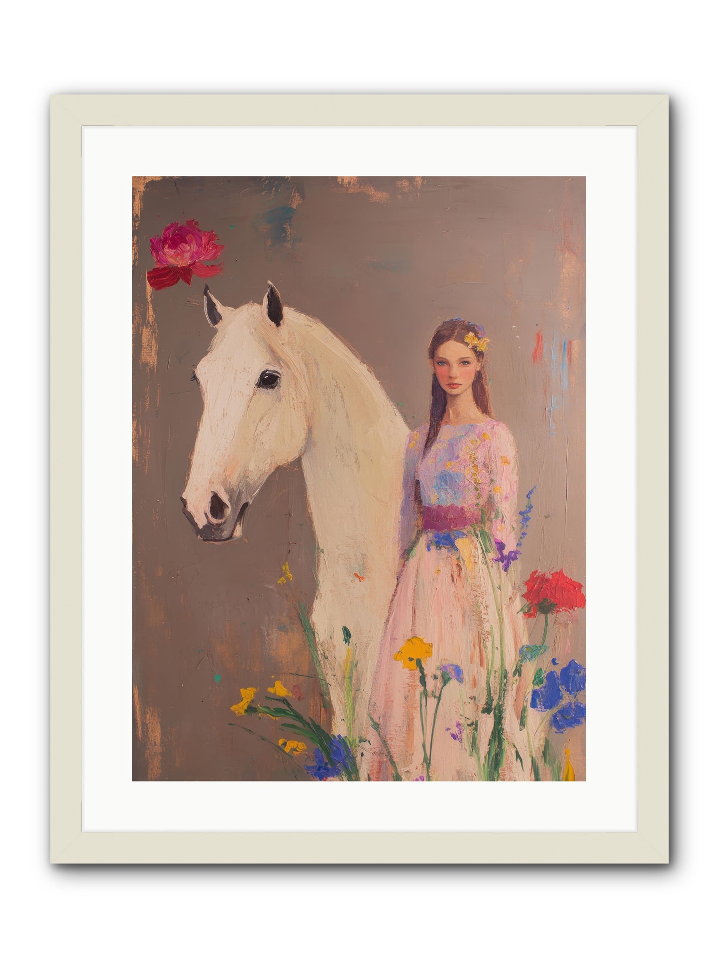 Stone Meadow -- Framed Print - White 18x24