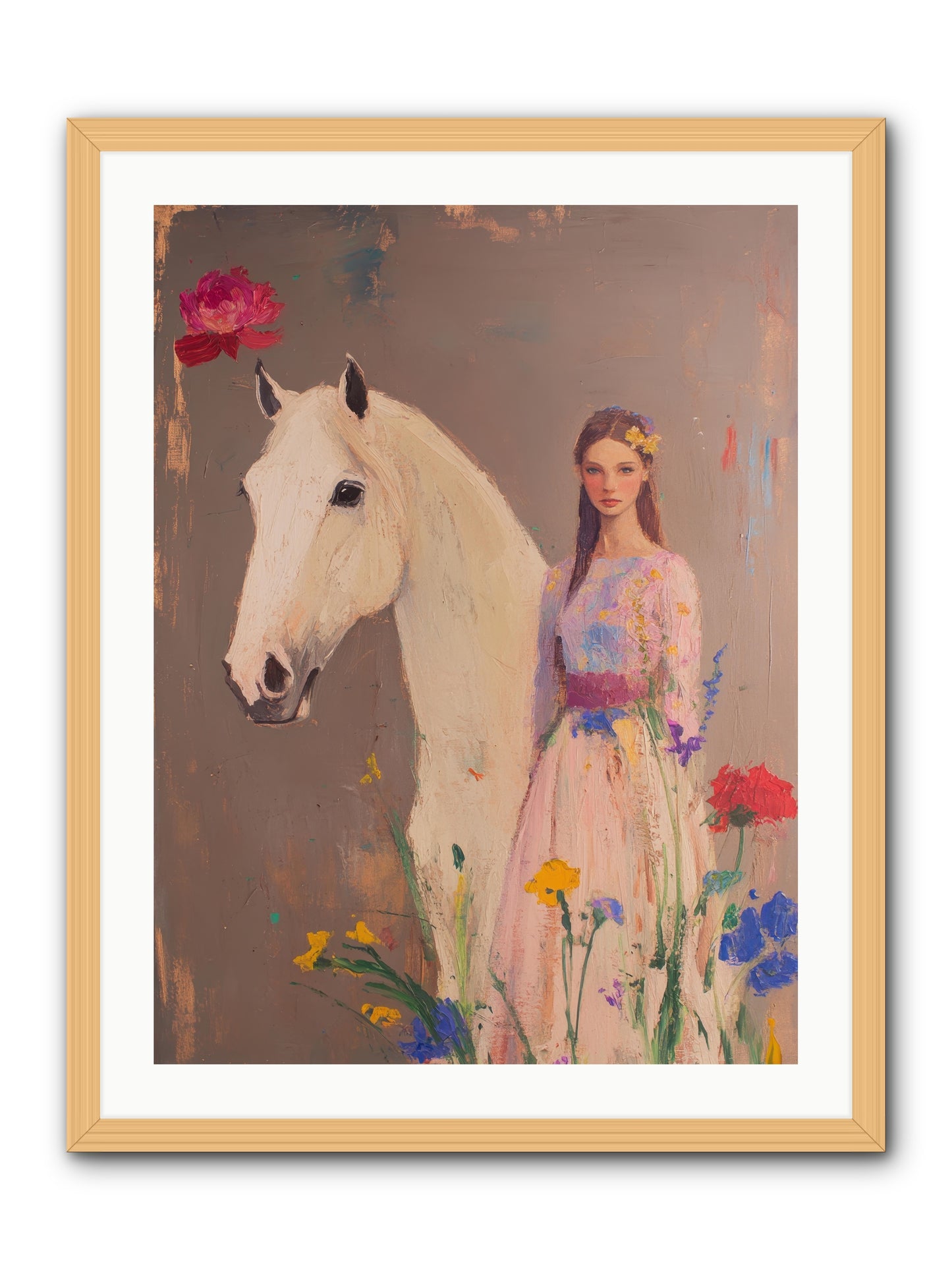 Stone Meadow -- Framed Print - Natural 24x32