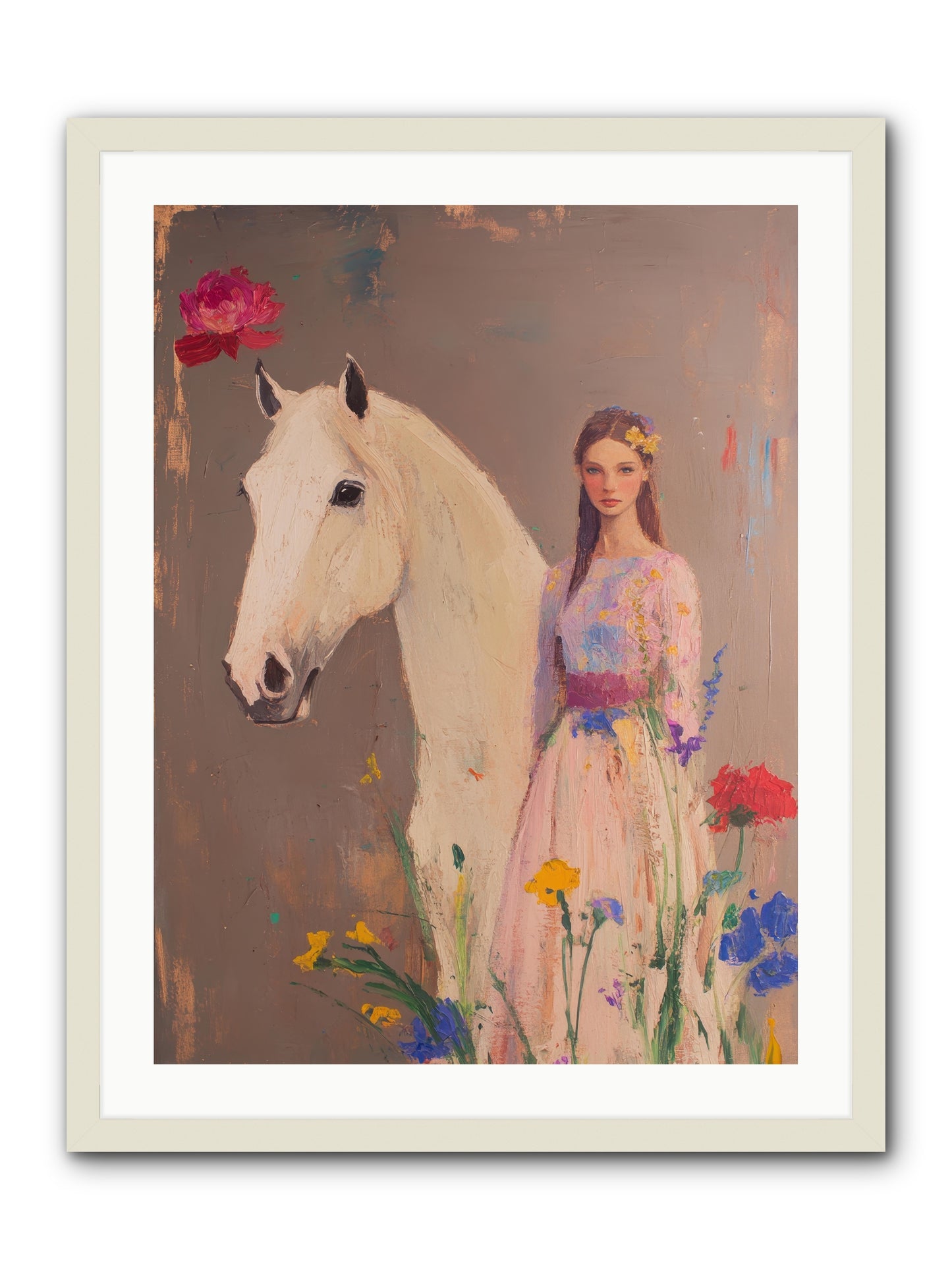 Stone Meadow -- Framed Print - White 24x32
