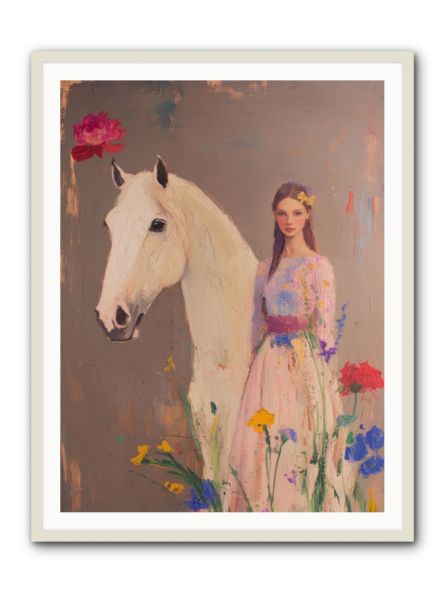 Stone Meadow -- Framed Print - White 36x48