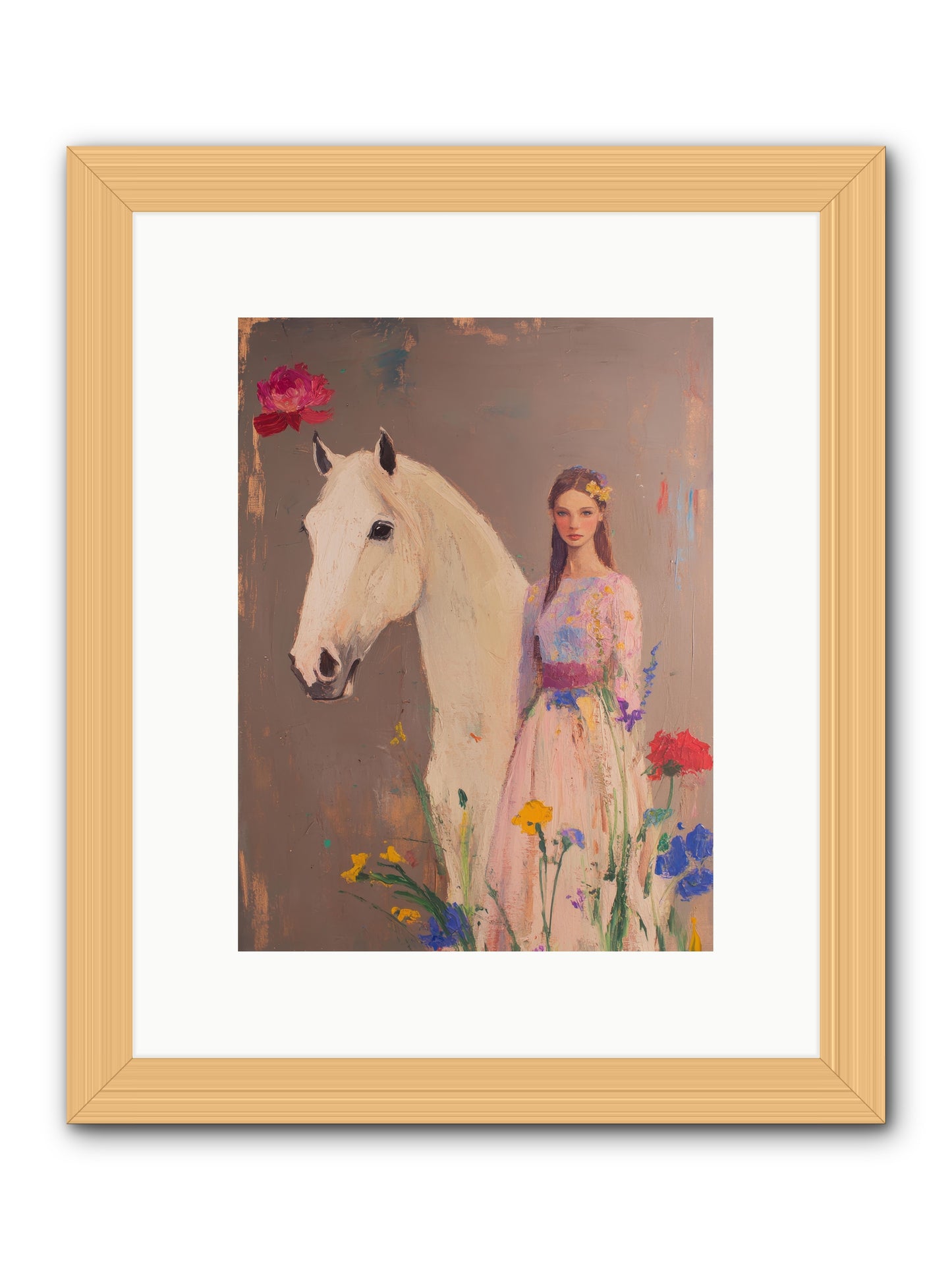 Stone Meadow -- Framed Print - Natural 9x12