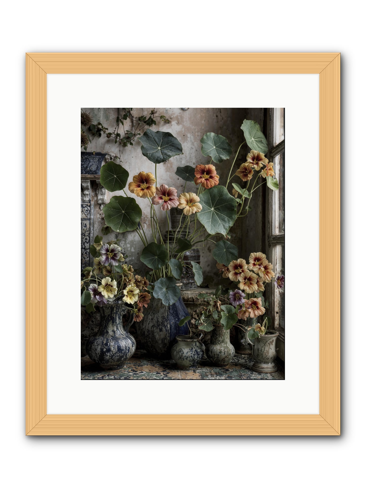 Stories written in gold -- Framed Print - Natural 12x16