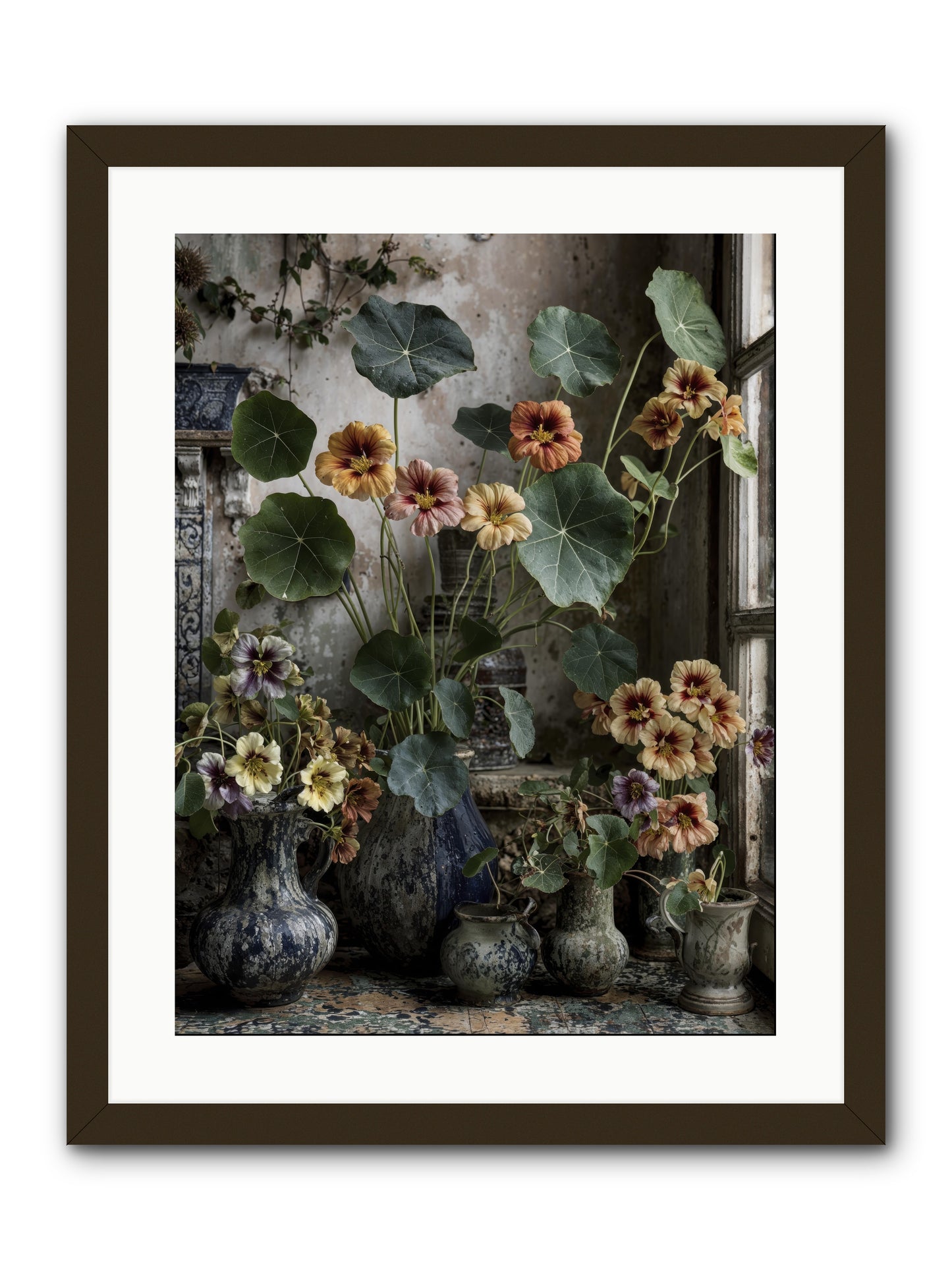 Stories written in gold -- Framed Print - Black 18x24