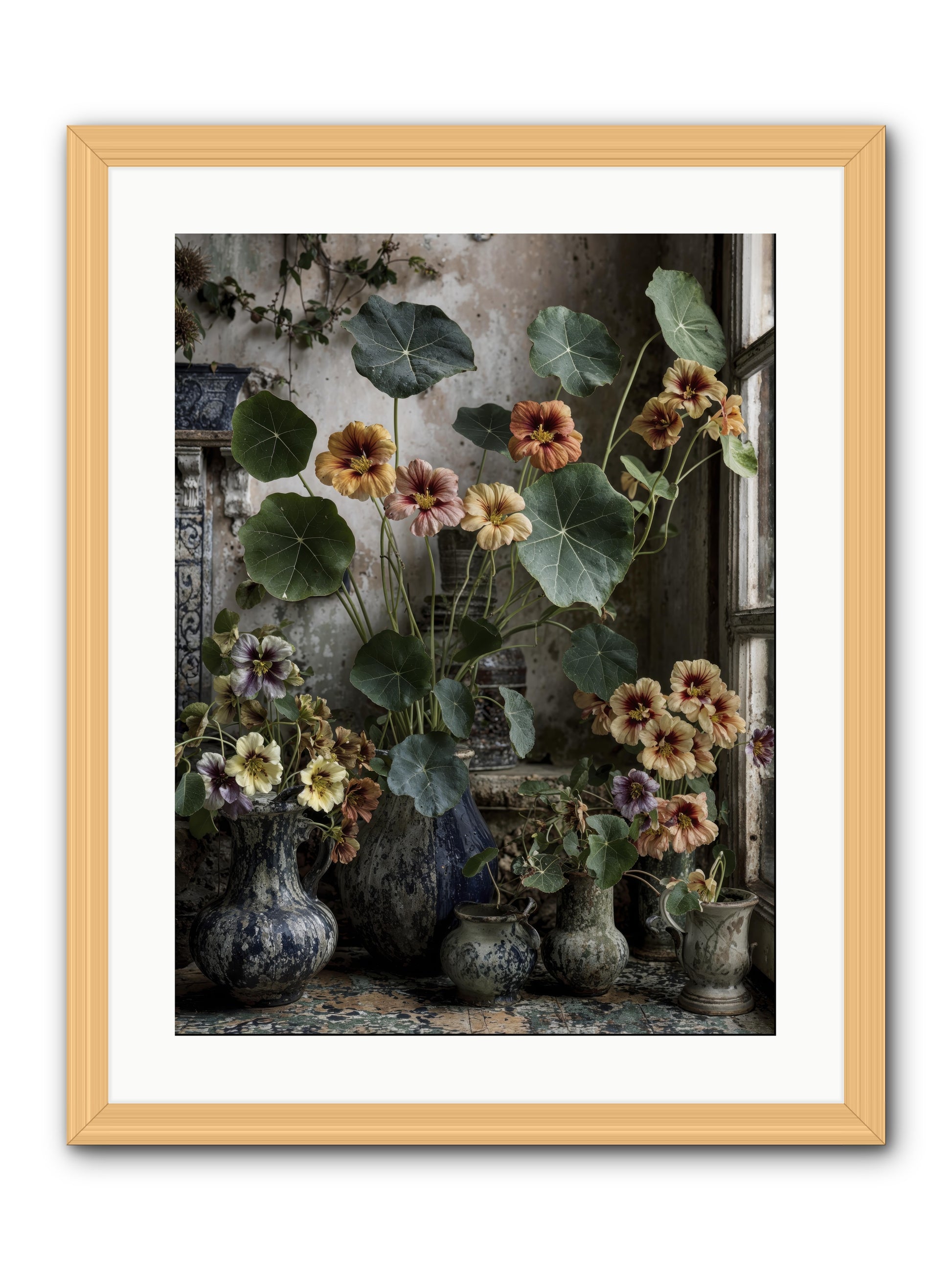 Stories written in gold -- Framed Print - Natural 18x24