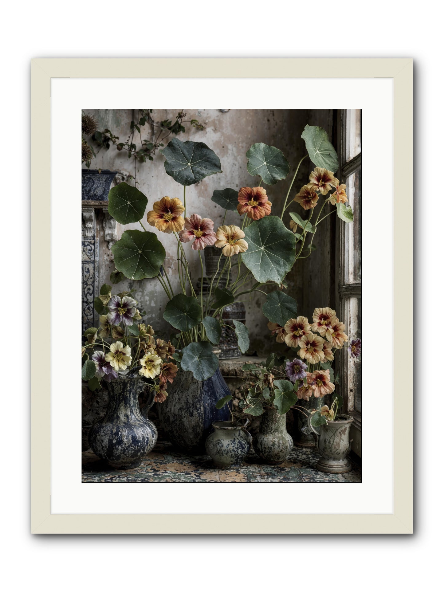 Stories written in gold -- Framed Print - White 18x24
