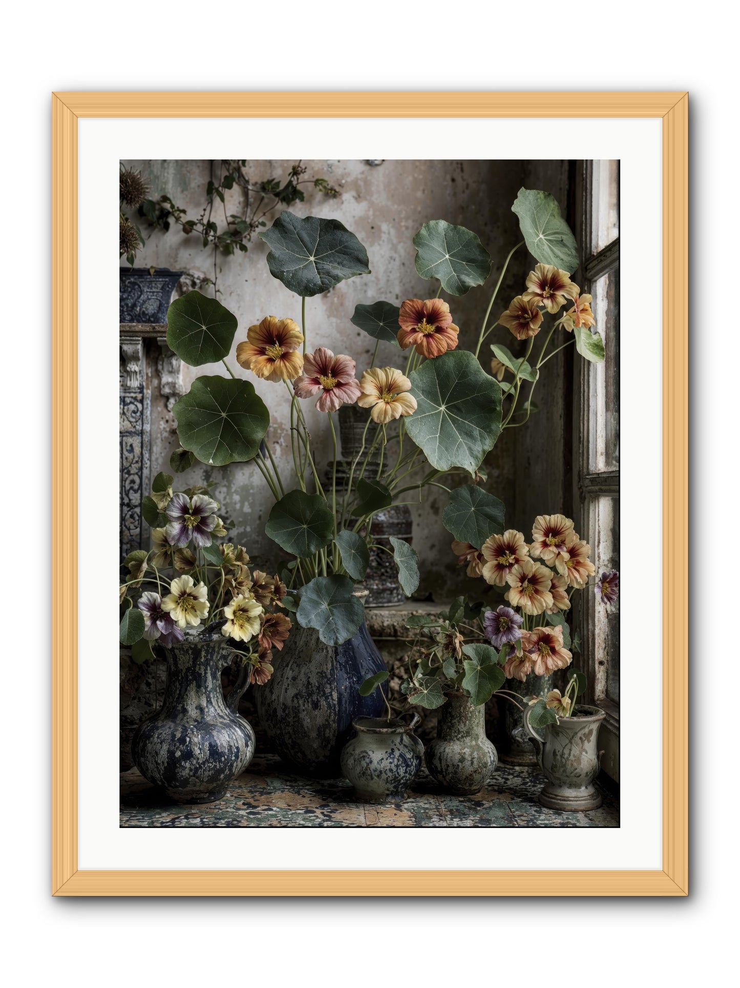 Stories written in gold -- Framed Print - Natural 24x32