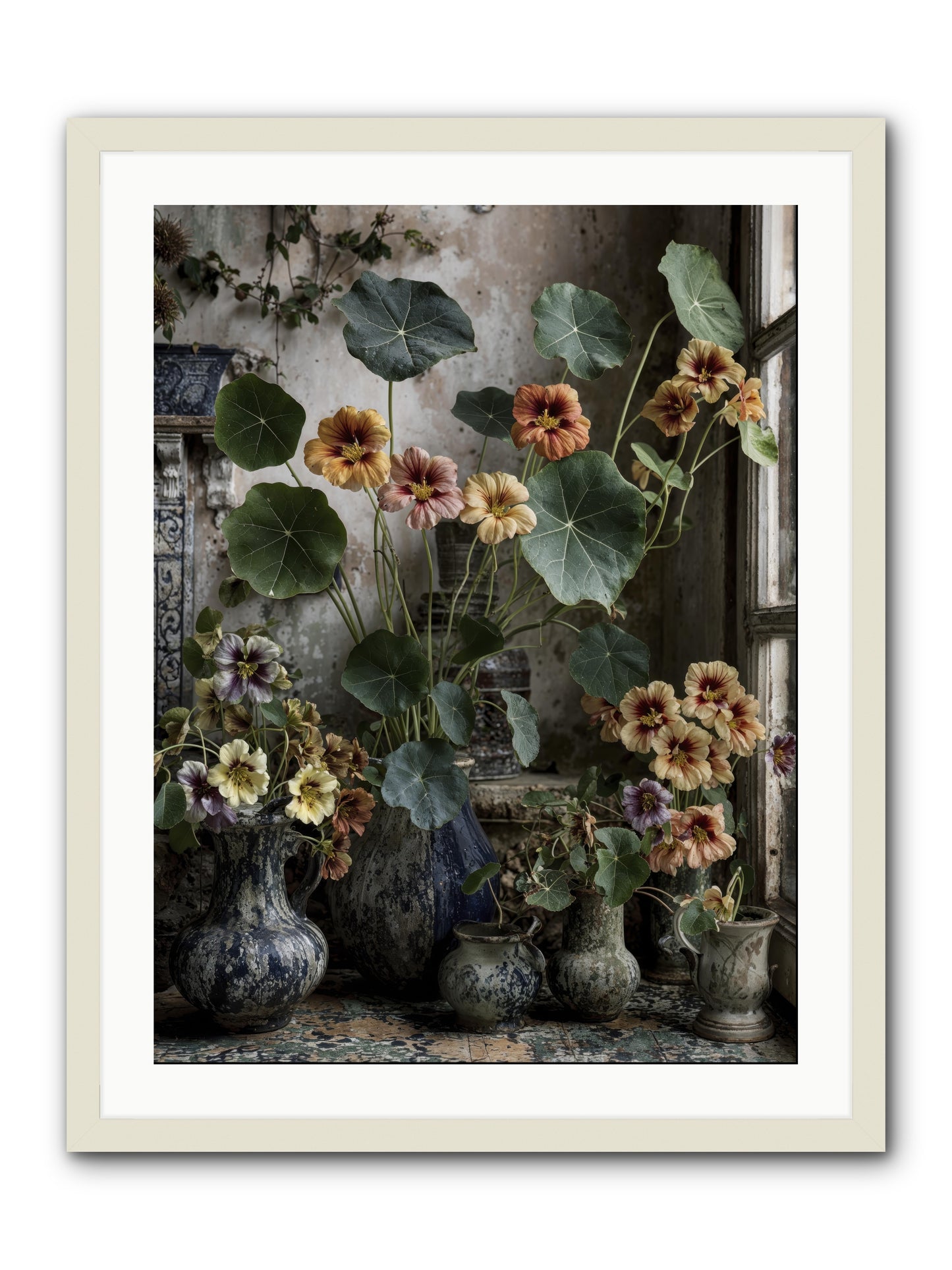 Stories written in gold -- Framed Print - White 24x32