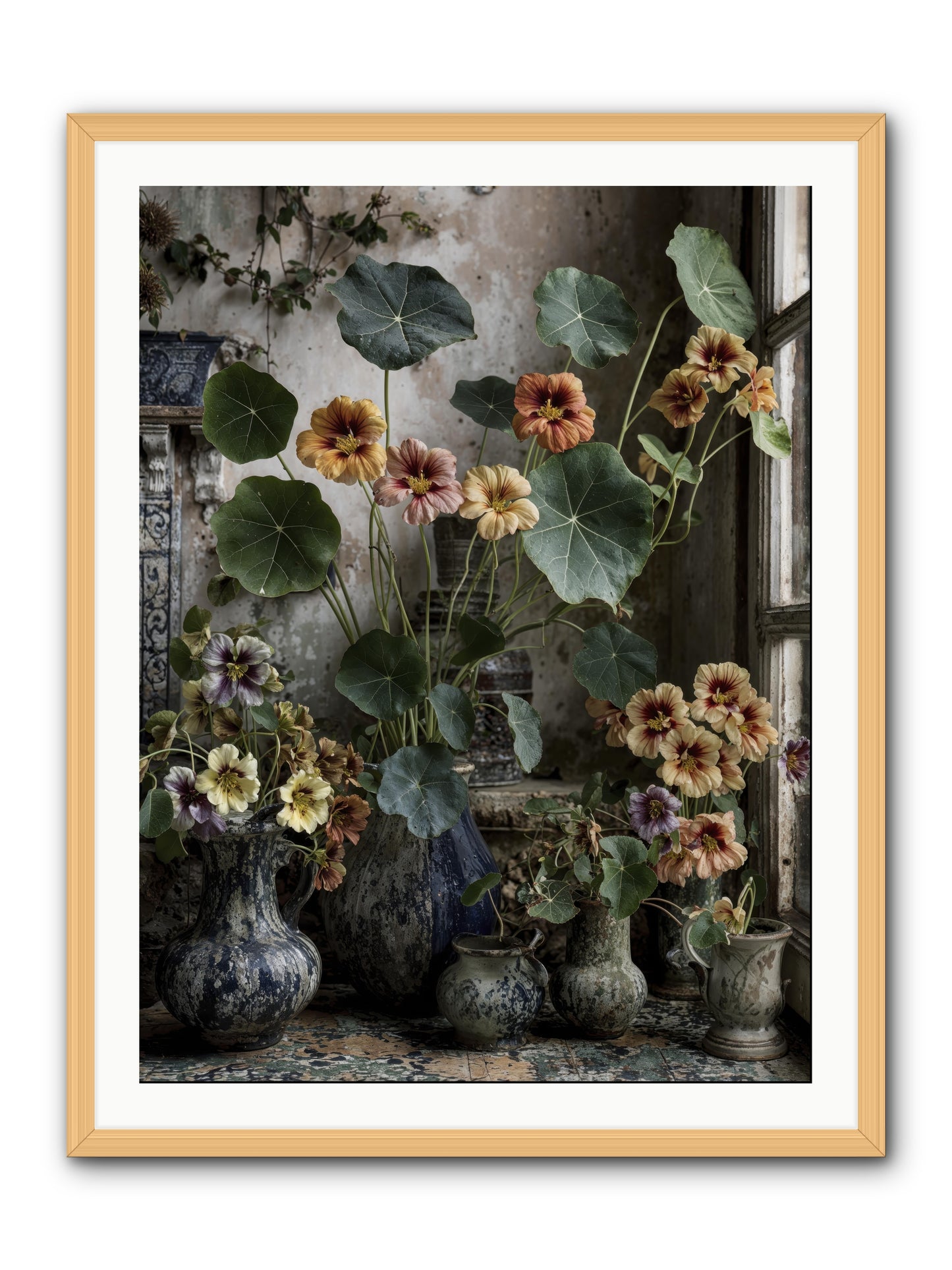 Stories written in gold -- Framed Print - Natural 30x40