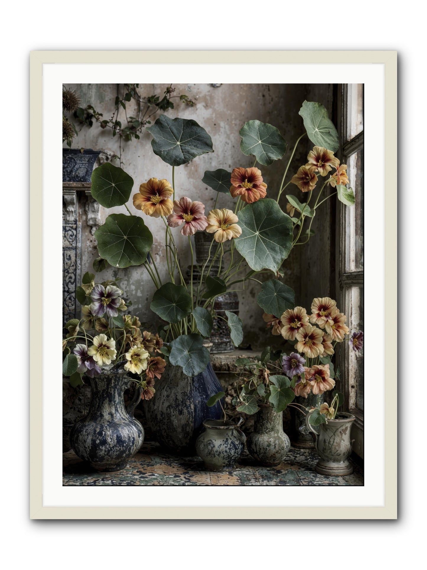 Stories written in gold -- Framed Print - White 30x40