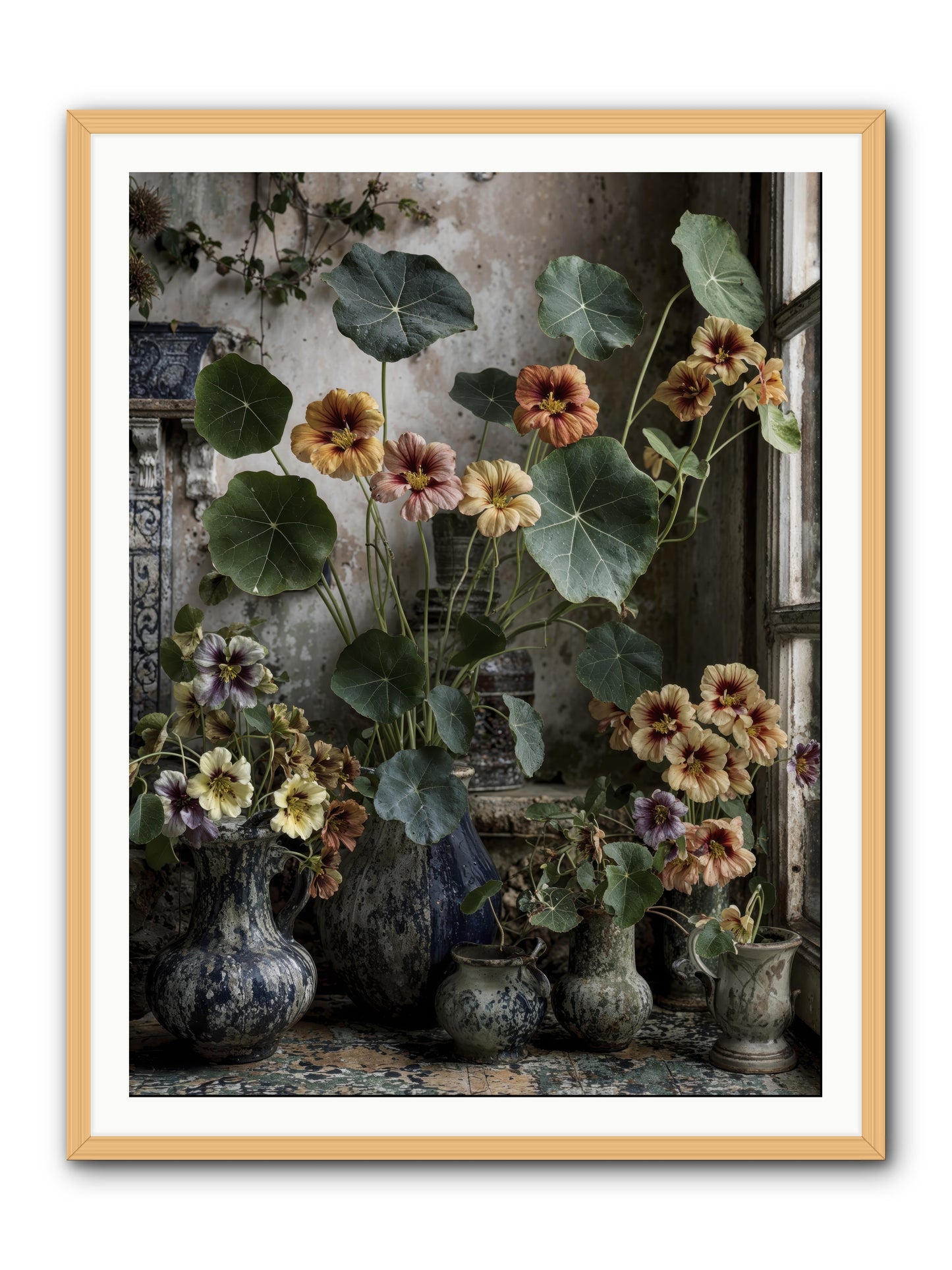 Stories written in gold -- Framed Print - Natural 36x48