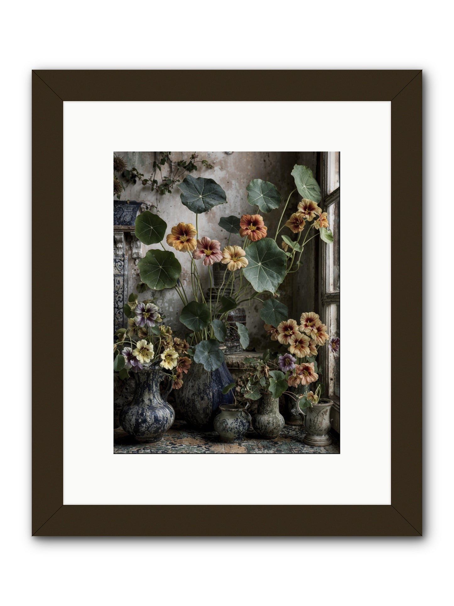 Stories written in gold -- Framed Print - Black 9x12