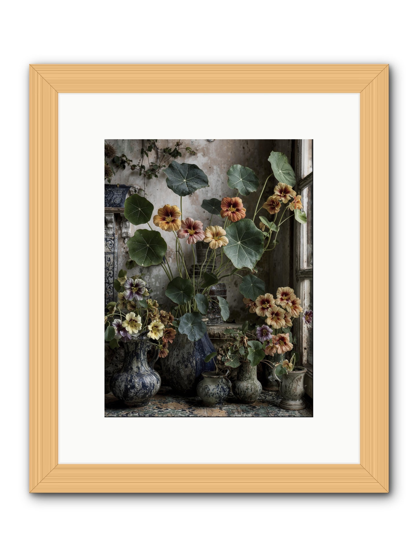 Stories written in gold -- Framed Print - Natural 9x12