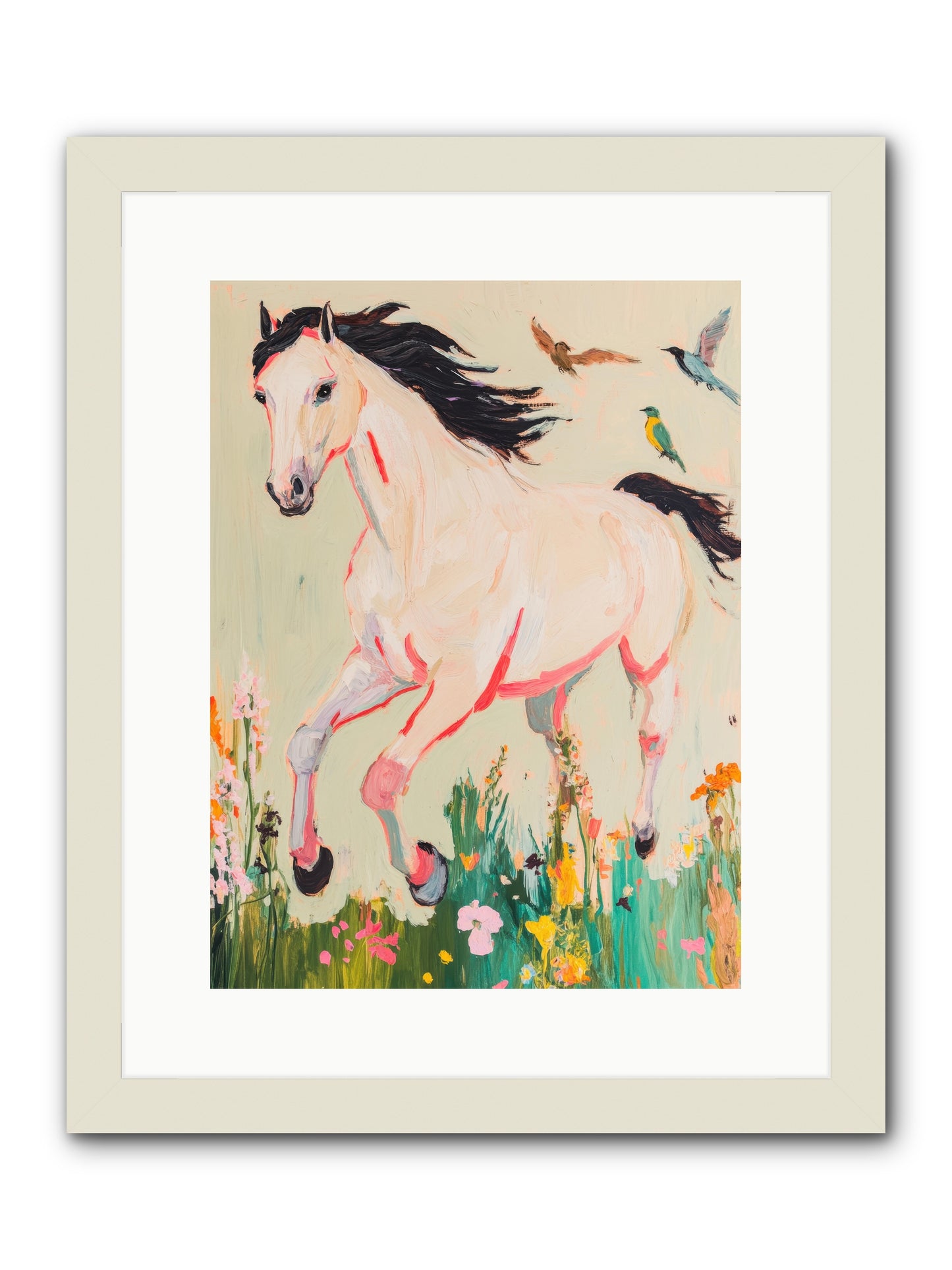 Story Weaver -- Framed Print - White 12x16