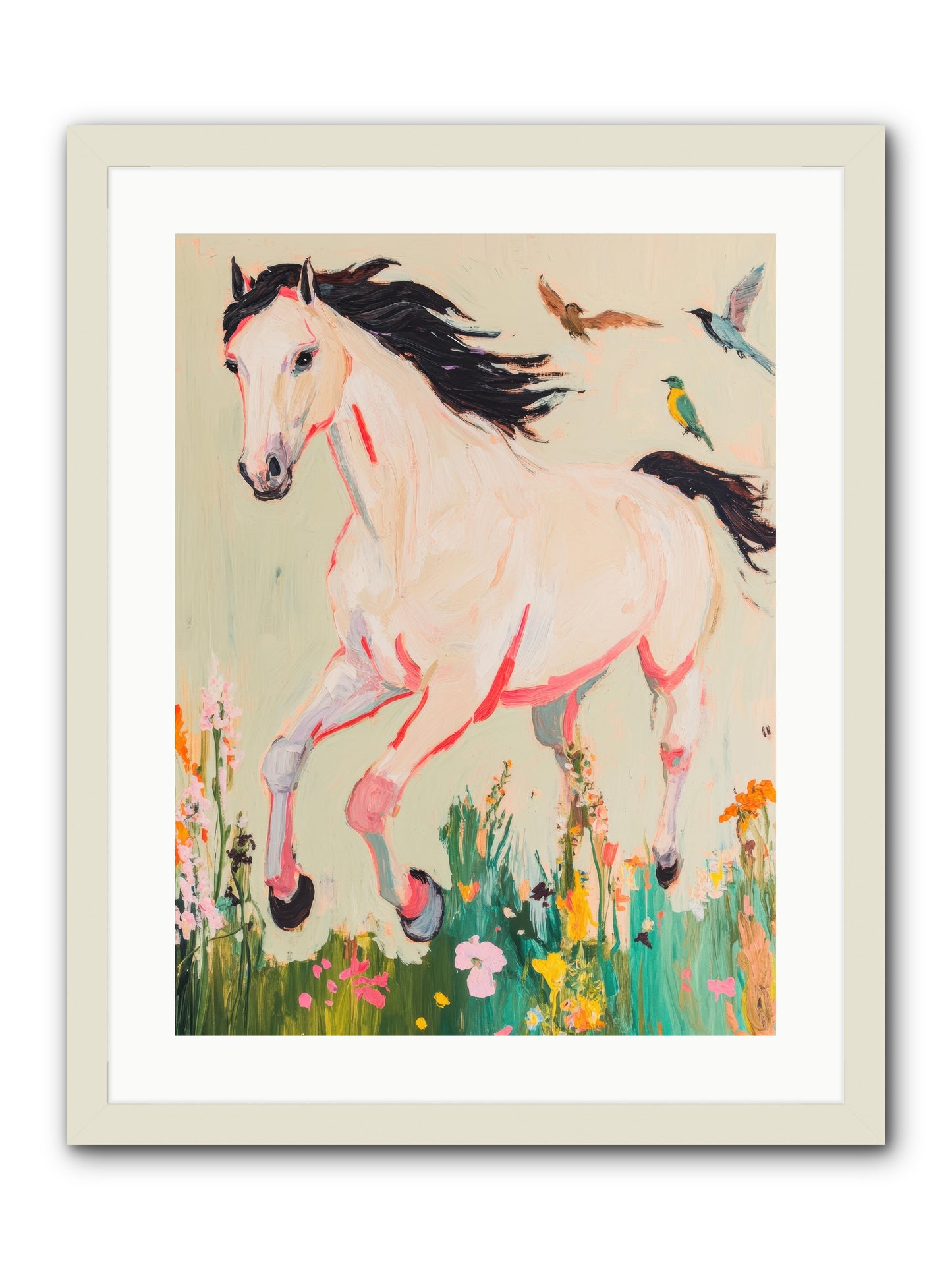 Story Weaver -- Framed Print - White 18x24