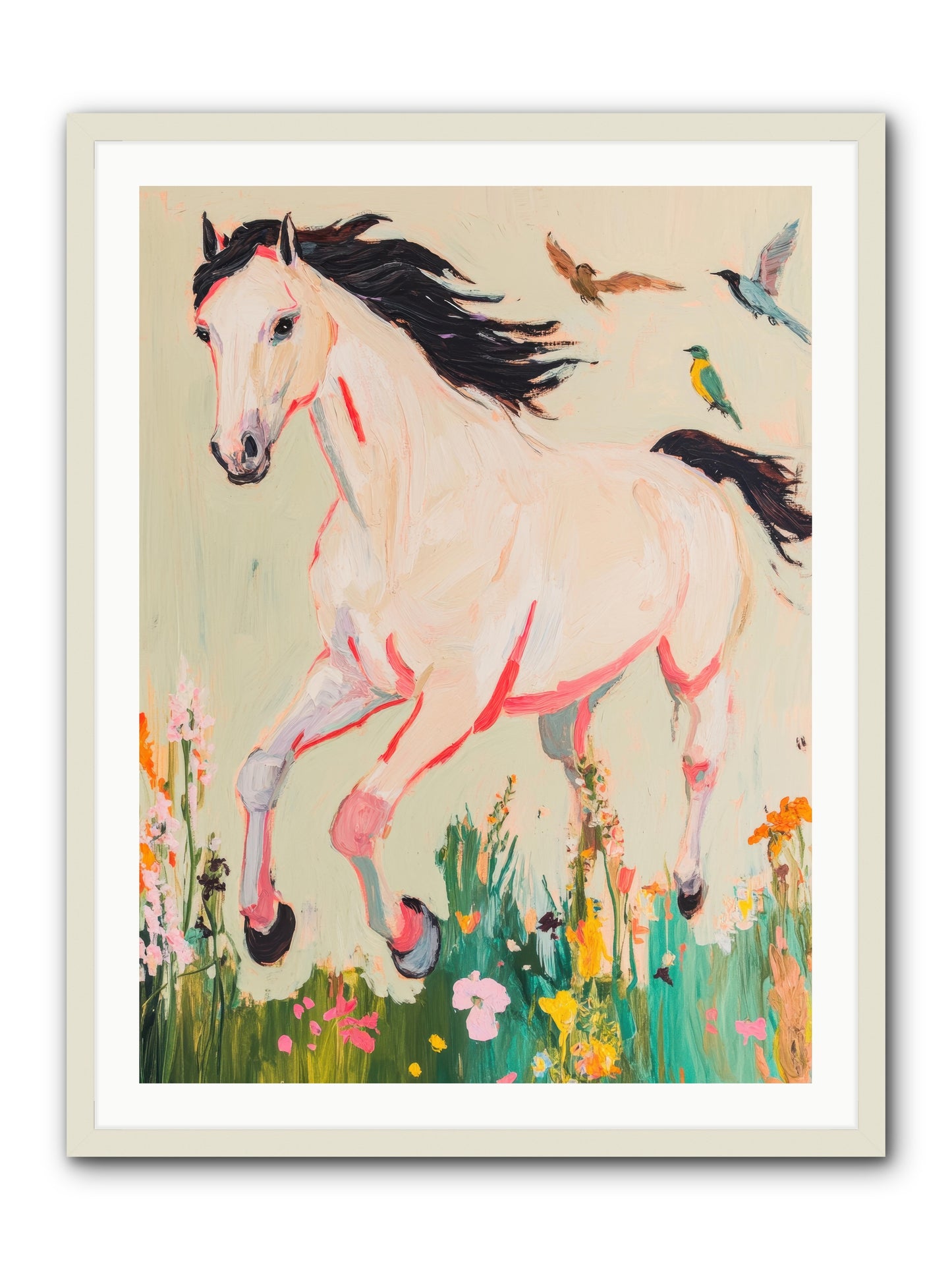 Story Weaver -- Framed Print - White 30x40