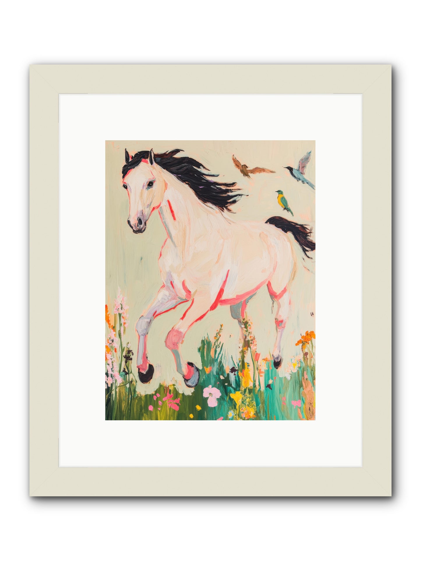 Story Weaver -- Framed Print - White 9x12