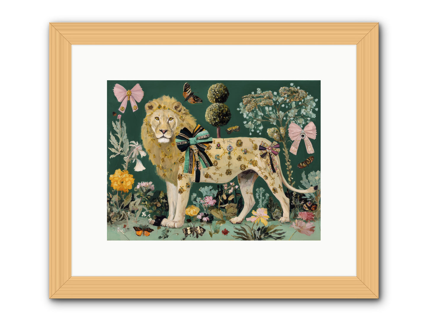 Story woven in light -- Framed Print - Natural 12x9