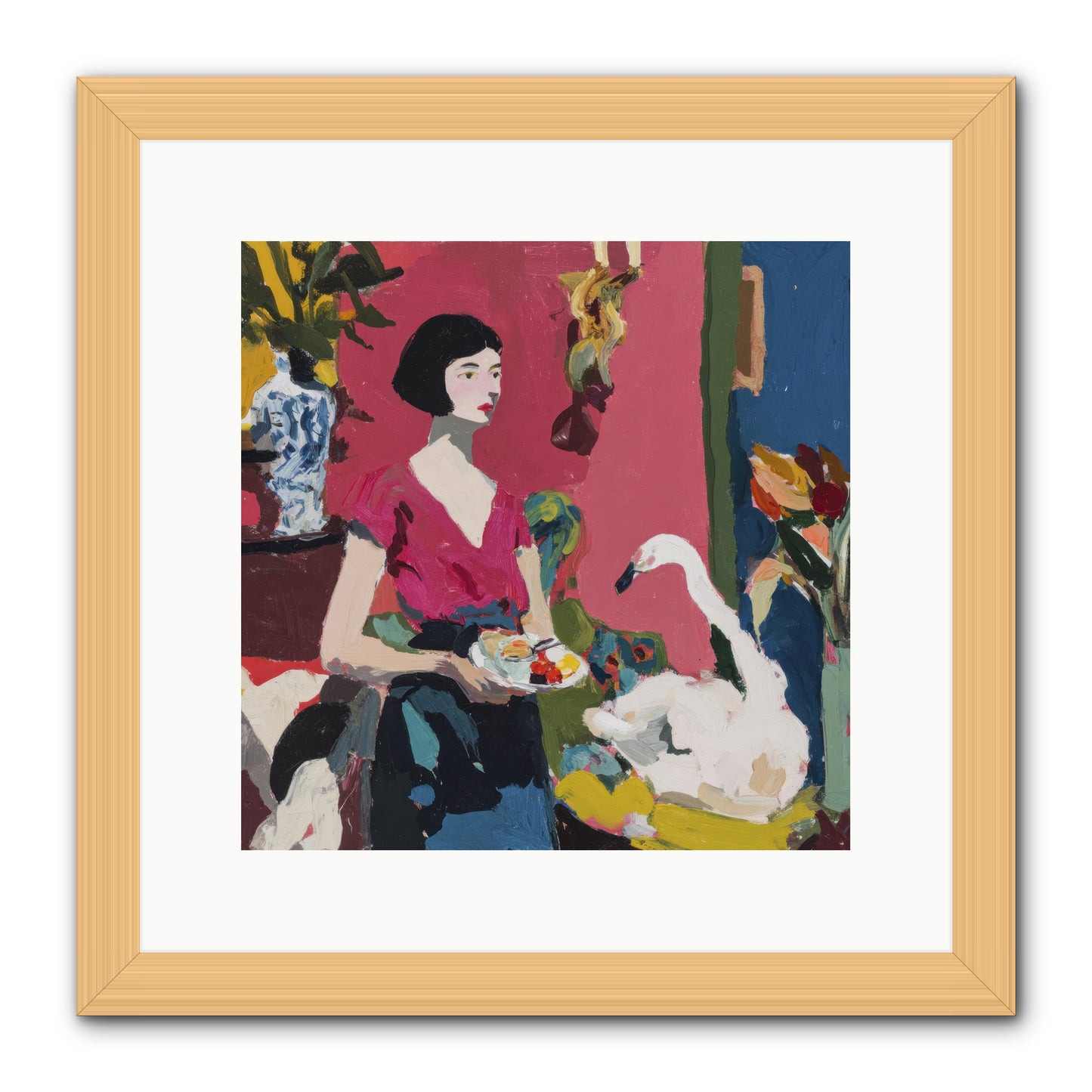 Studio Companions -- Framed Print - Natural 12x12