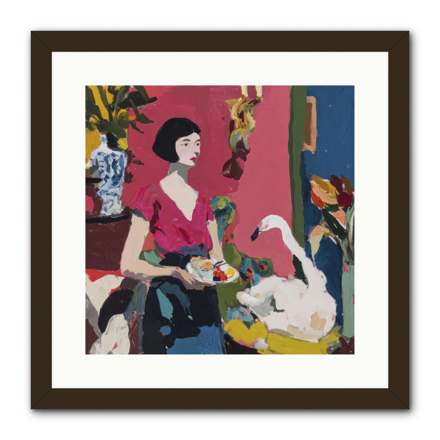 Studio Companions -- Framed Print - Black 16x16