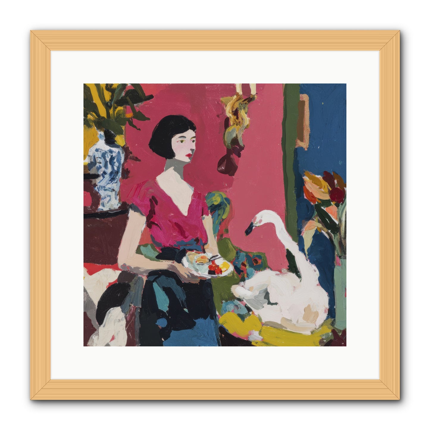 Studio Companions -- Framed Print - Natural 16x16