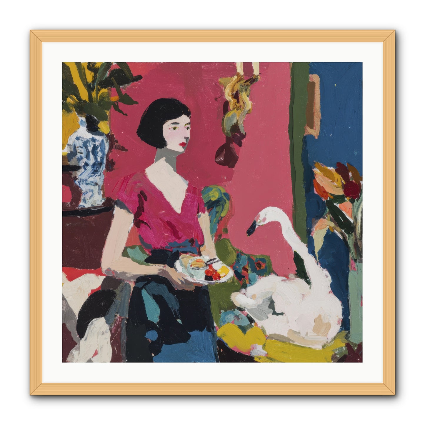 Studio Companions -- Framed Print - Natural 30x30