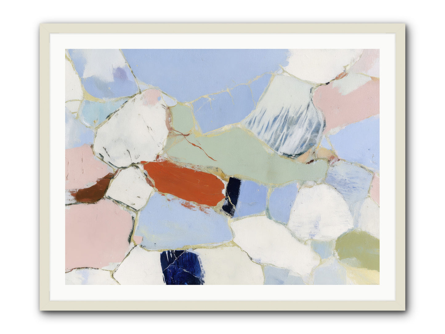 Subliminal Thread -- Framed Print - White 40x30