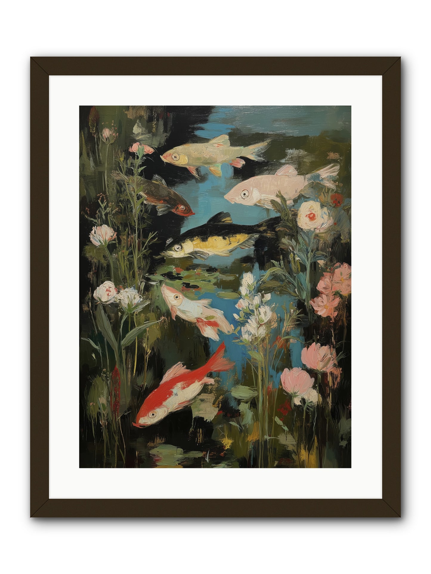 Submerged Prairie -- Framed Print - Black 18x24