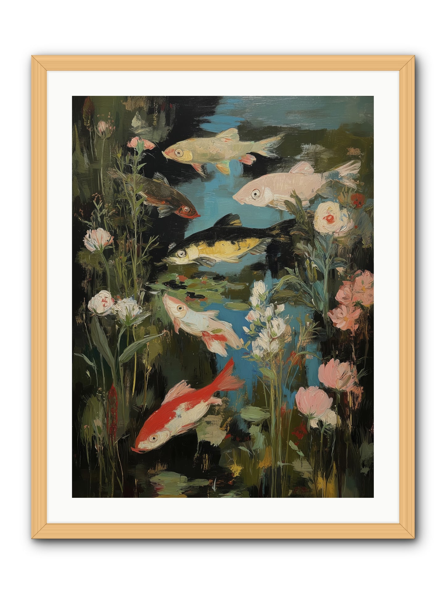 Submerged Prairie -- Framed Print - Natural 24x32