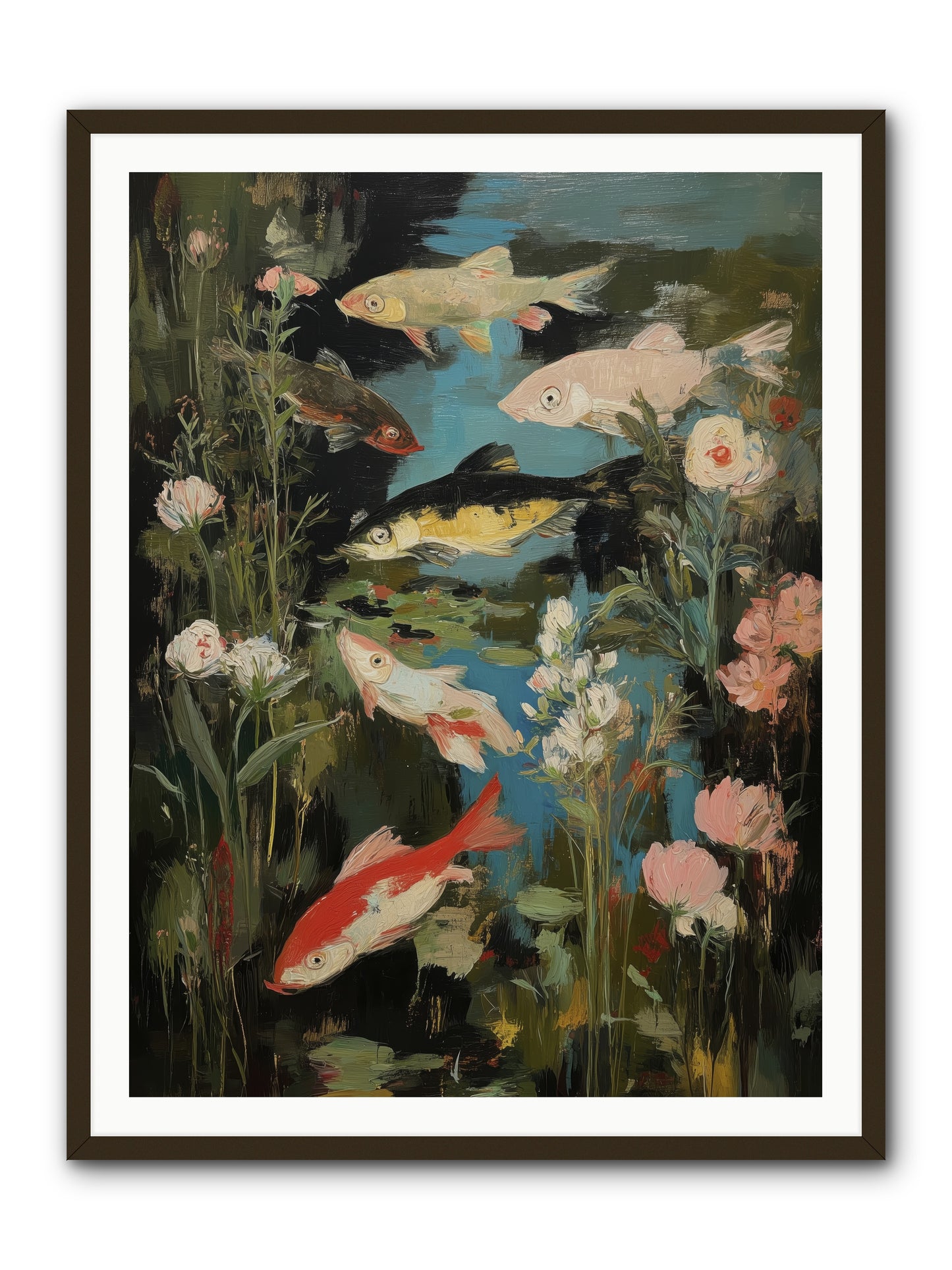 Submerged Prairie -- Framed Print - Black 36x48