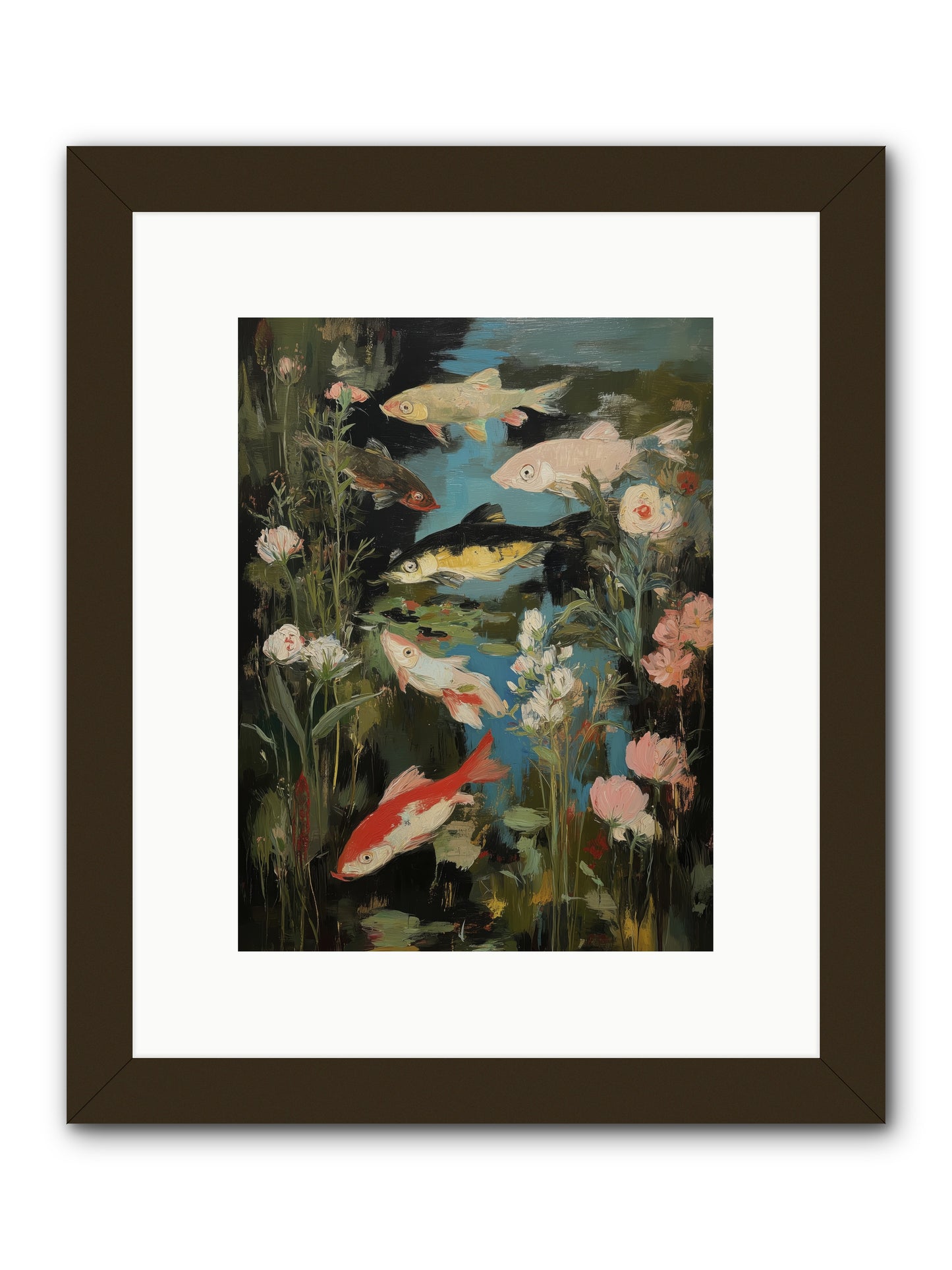 Submerged Prairie -- Framed Print - Black 9x12