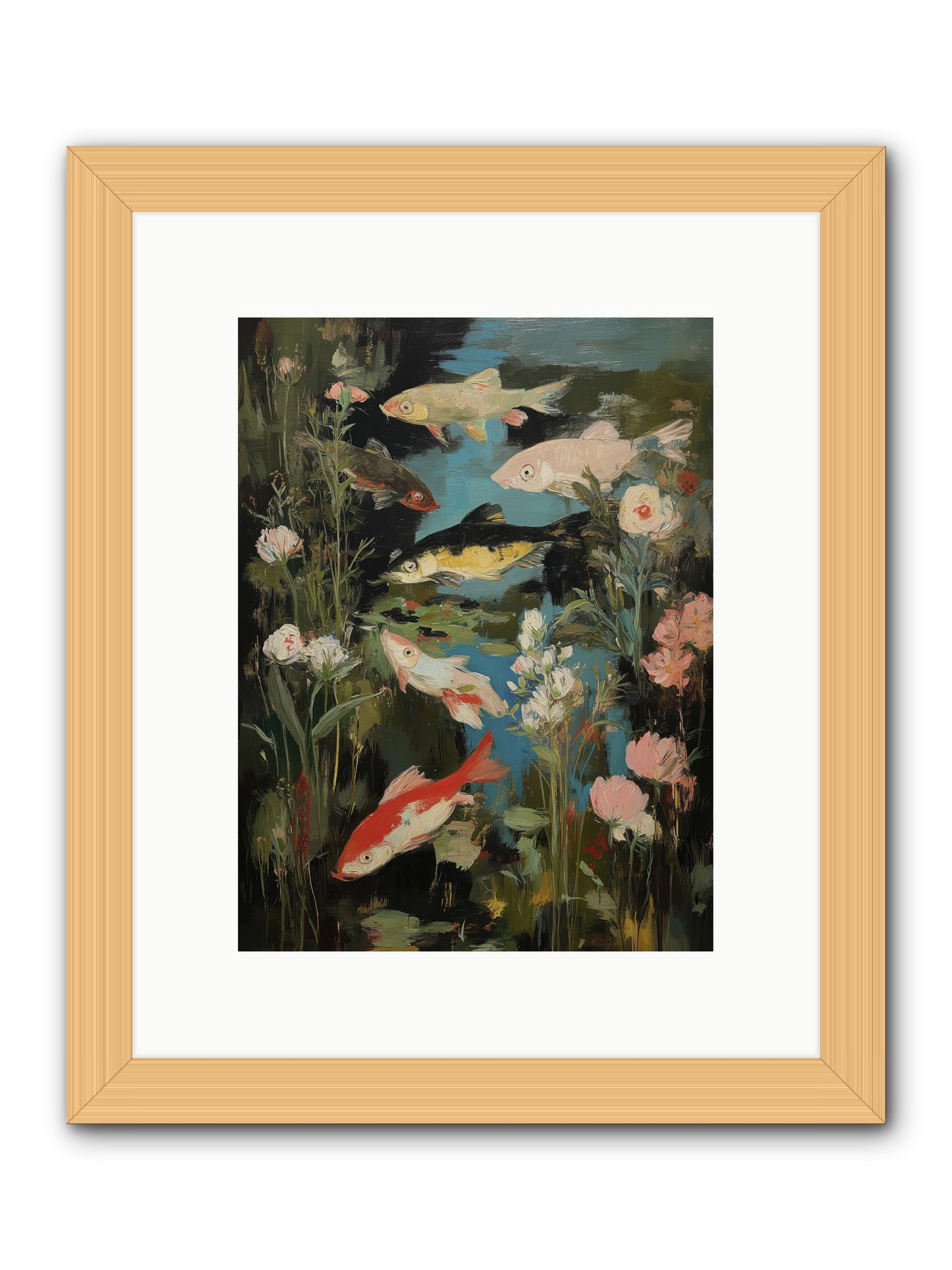 Submerged Prairie -- Framed Print - Natural 9x12