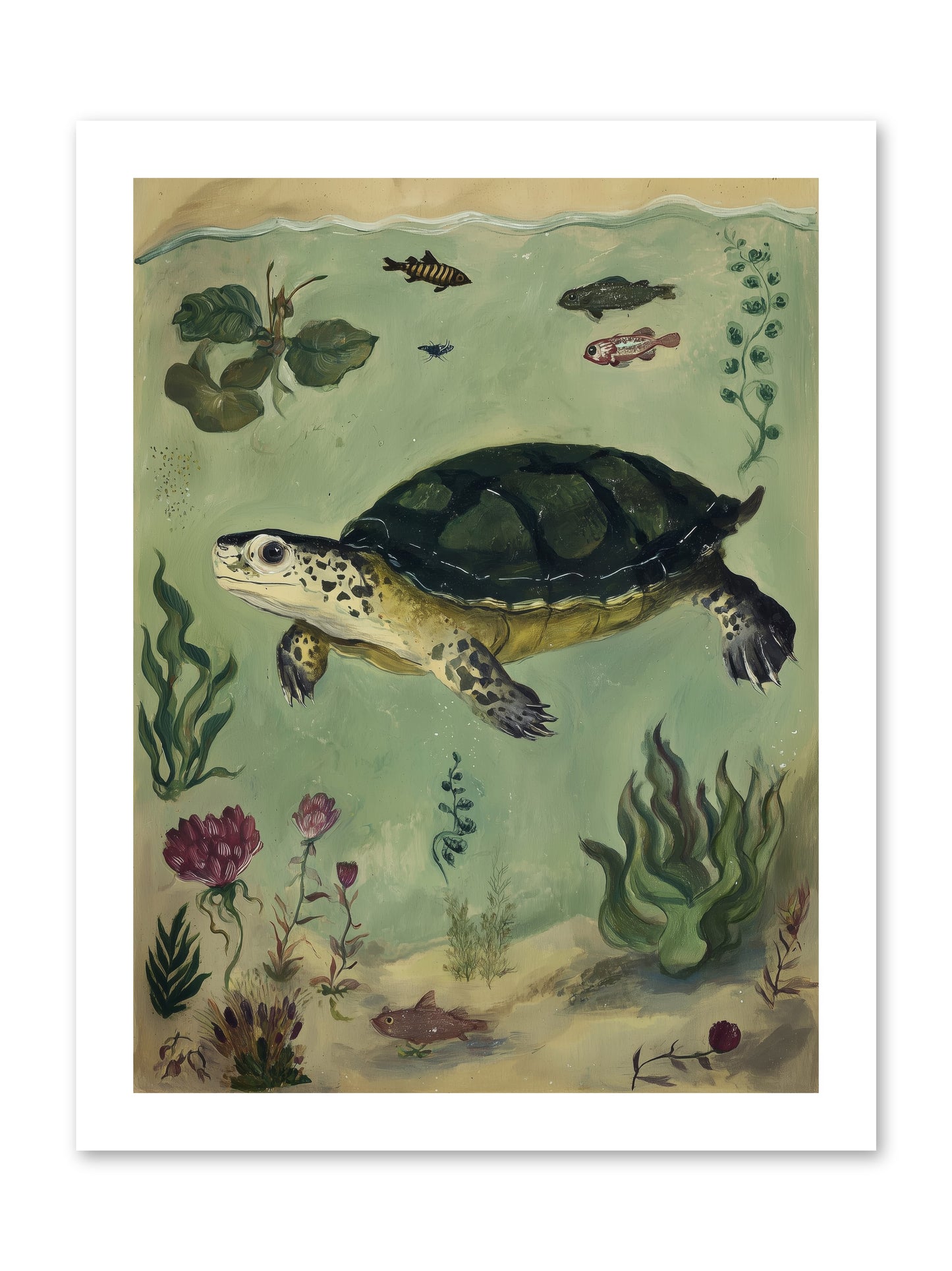 Submerged Symphony -- Loose Canvas Print 12x16