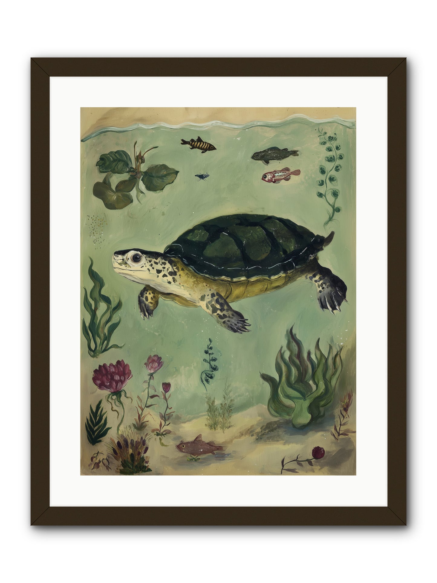 Submerged Symphony -- Framed Print - Black 18x24
