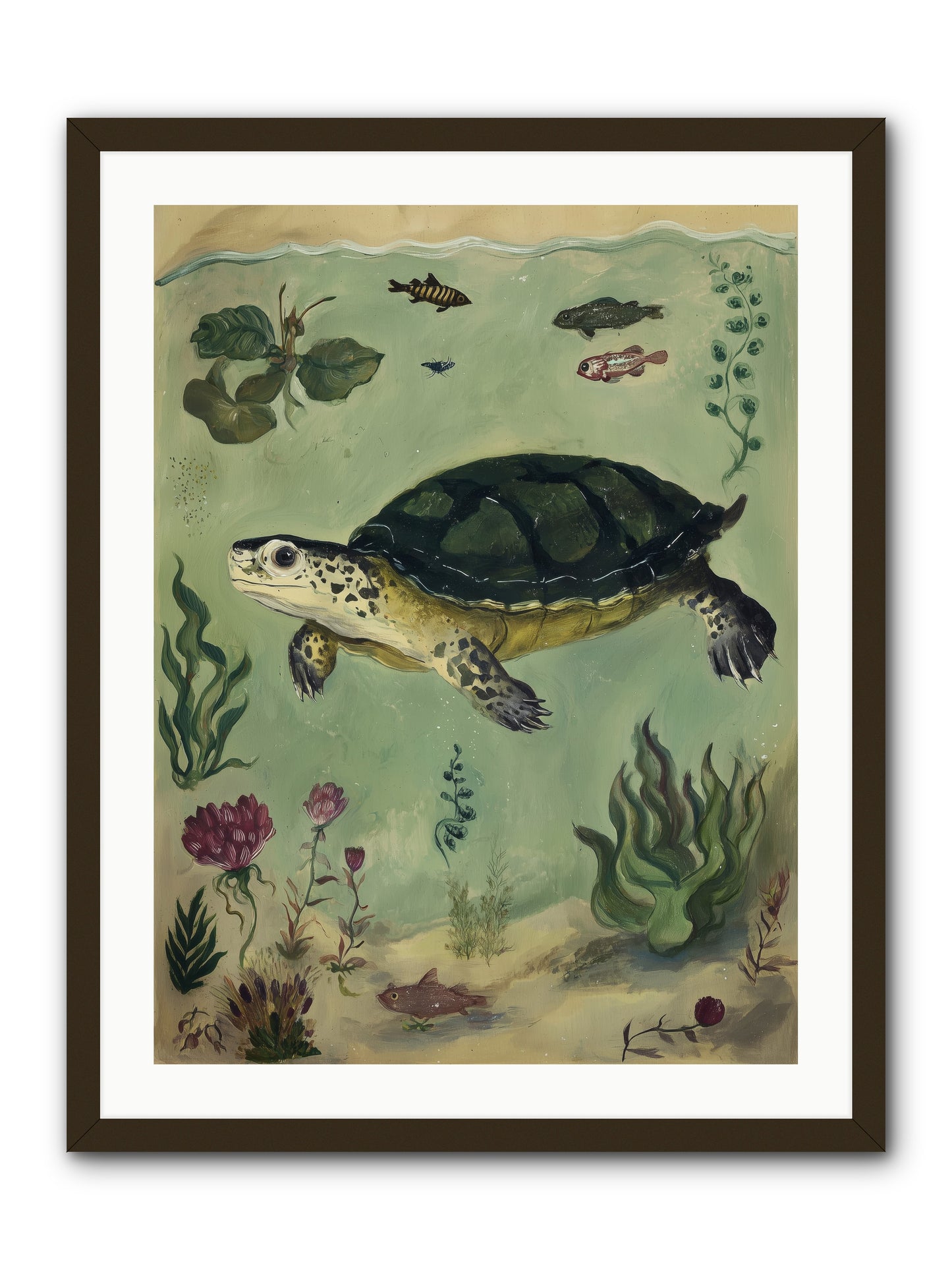 Submerged Symphony -- Framed Print - Black 24x32