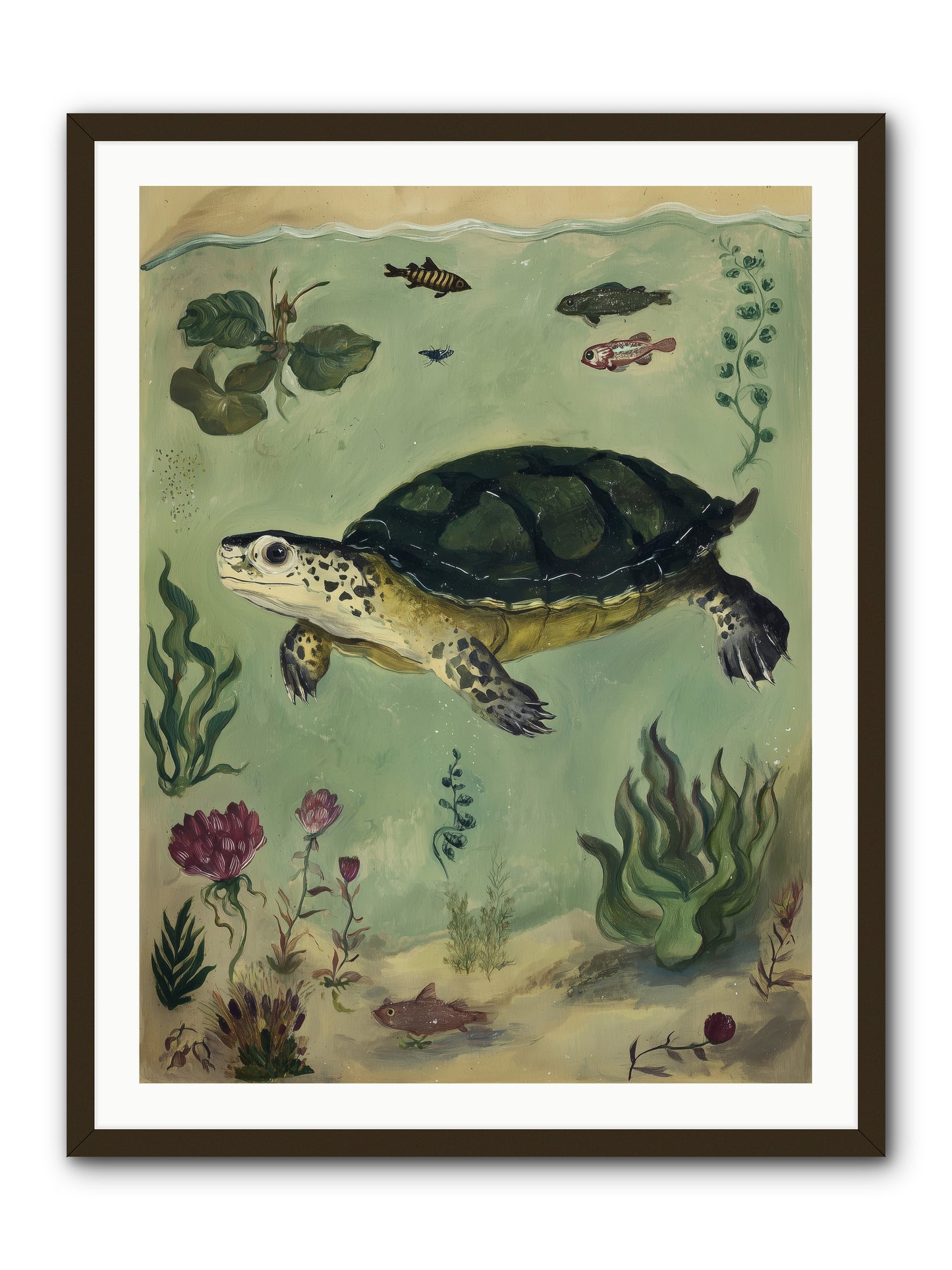 Submerged Symphony -- Framed Print - Black 30x40