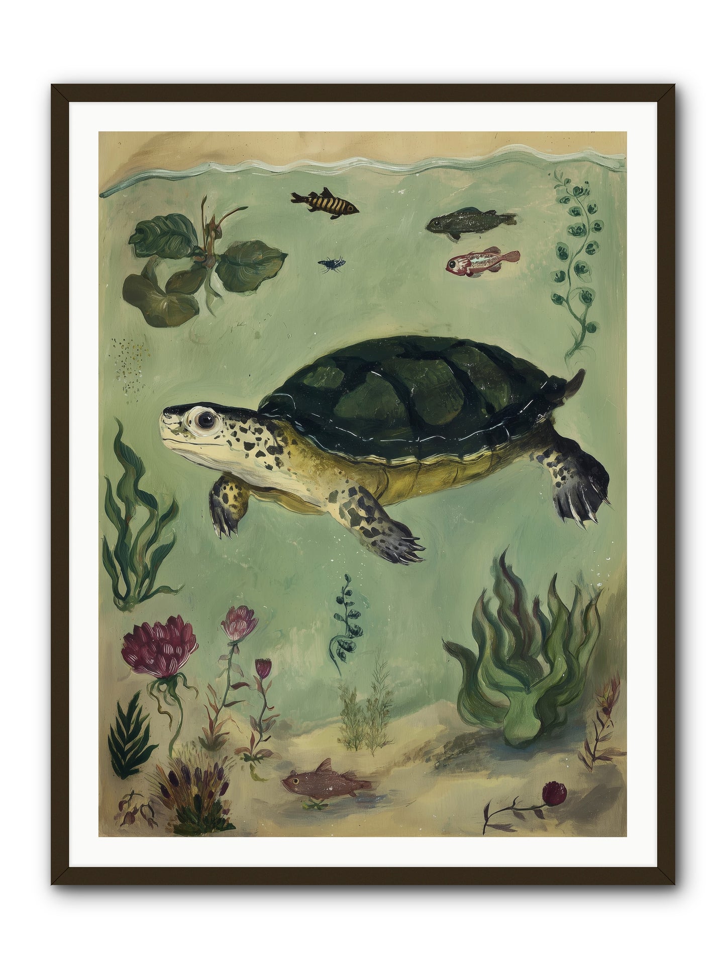 Submerged Symphony -- Framed Print - Black 36x48