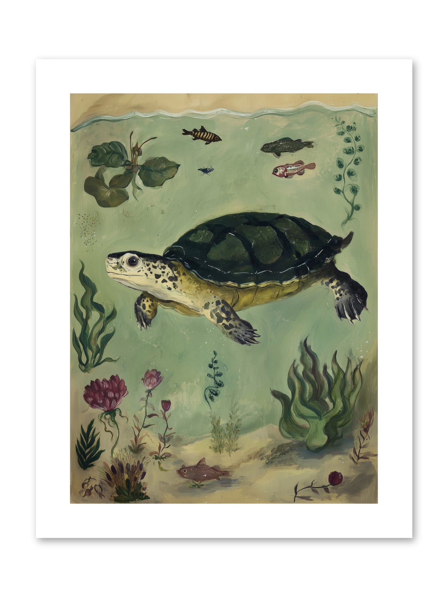 Submerged Symphony -- Loose Canvas Print 9x12