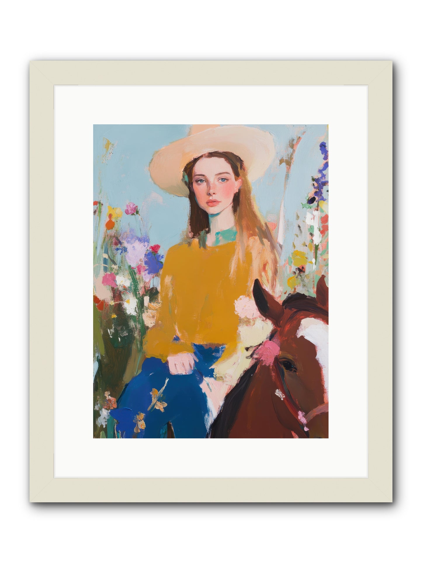 Suede & Sunlight -- Framed Print - White 12x16
